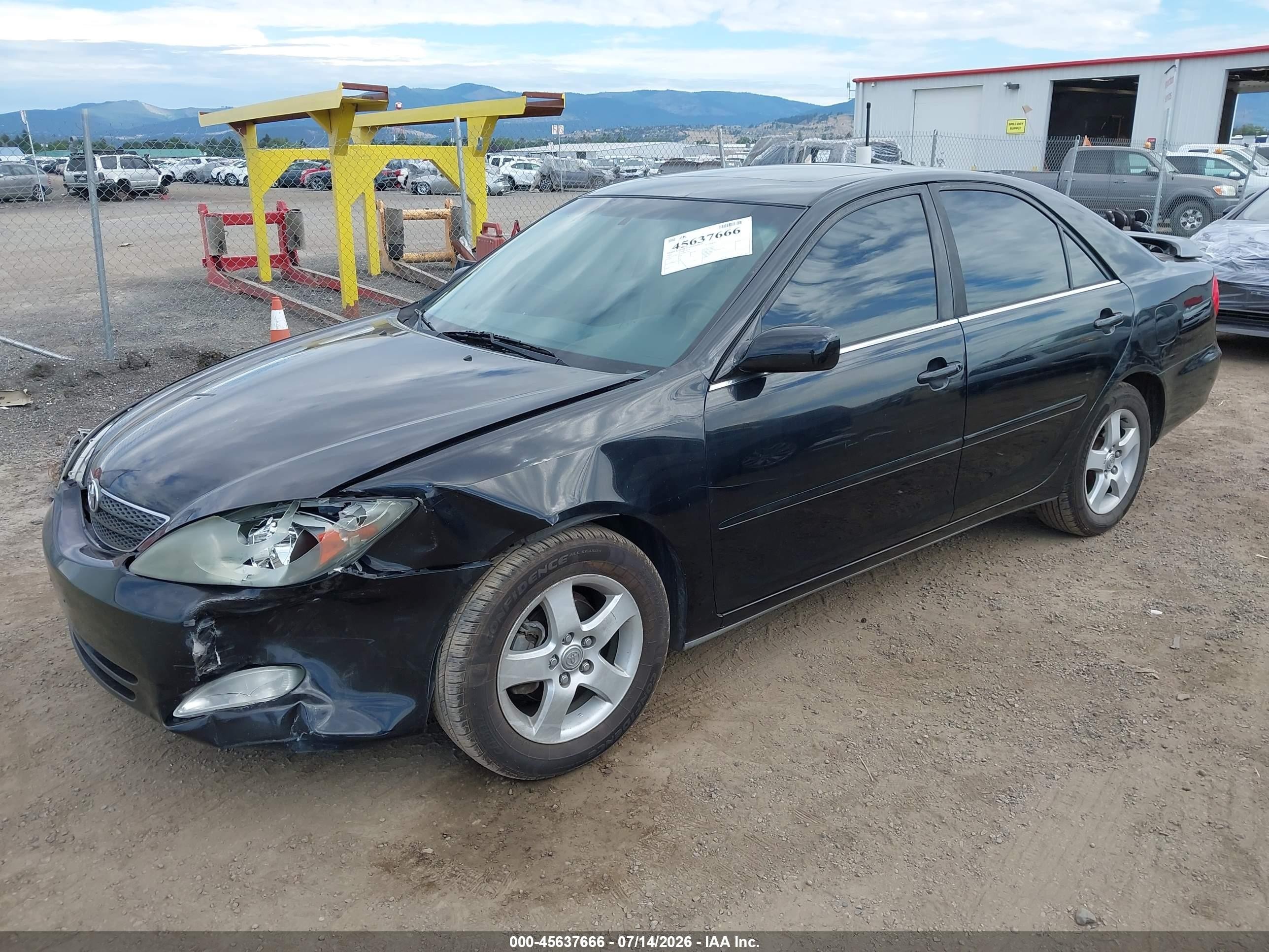 2002 Toyota Camry Se Black vin: JTDBE32K520067190