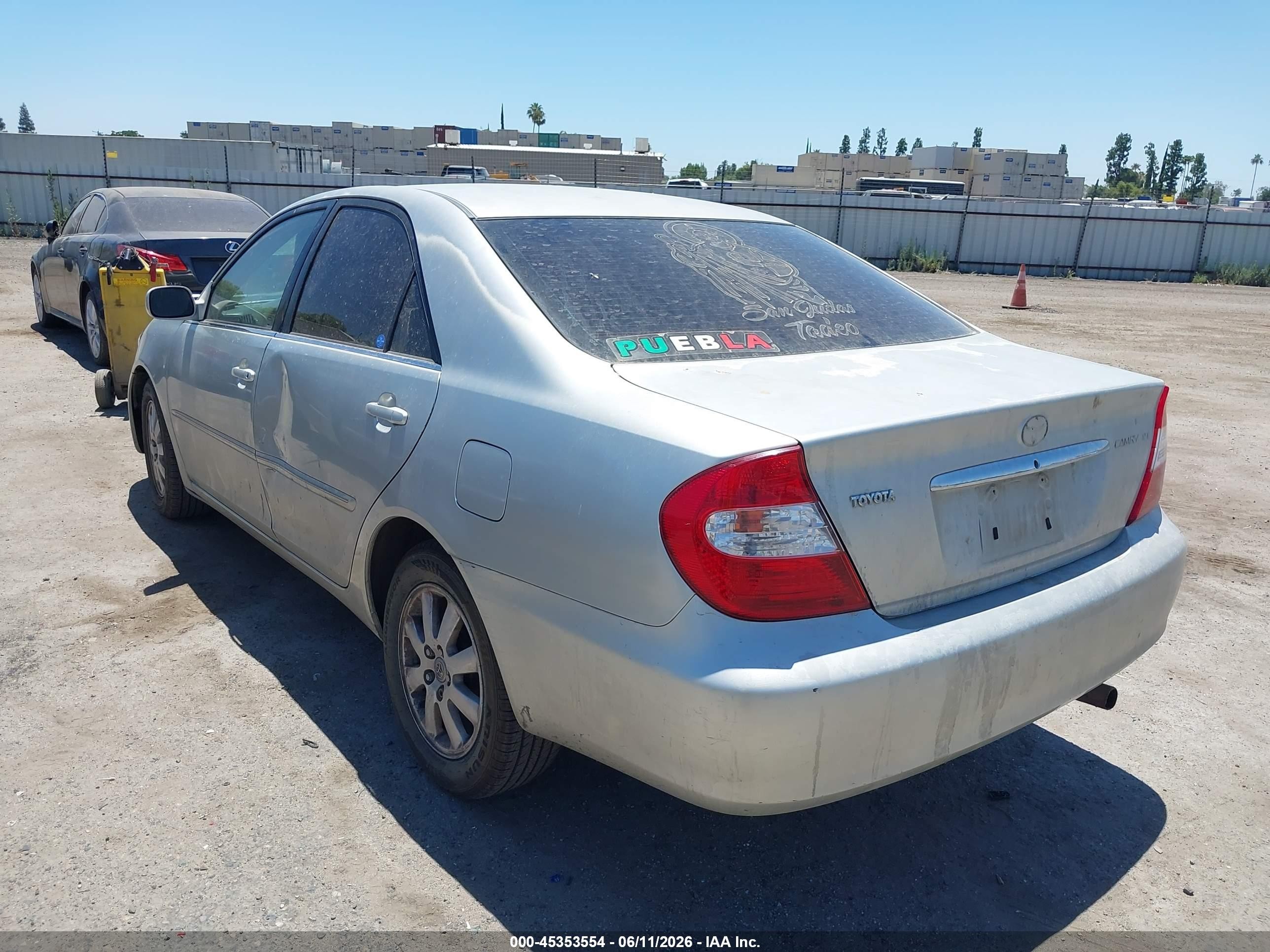 2002 Toyota Camry Xle Gray vin: JTDBE32K520106960