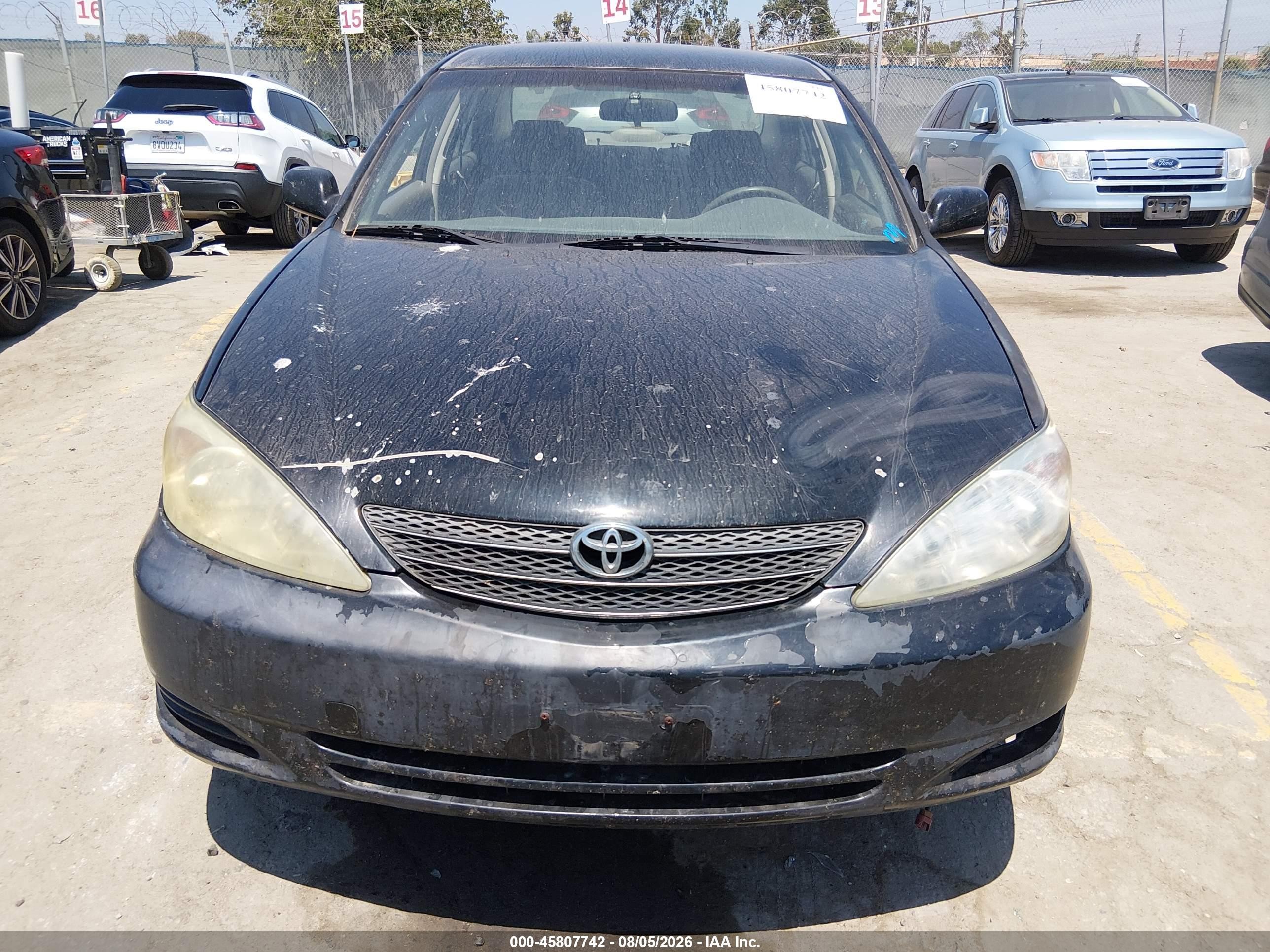 2003 Toyota Camry Le Черный vin: JTDBE32K530184897