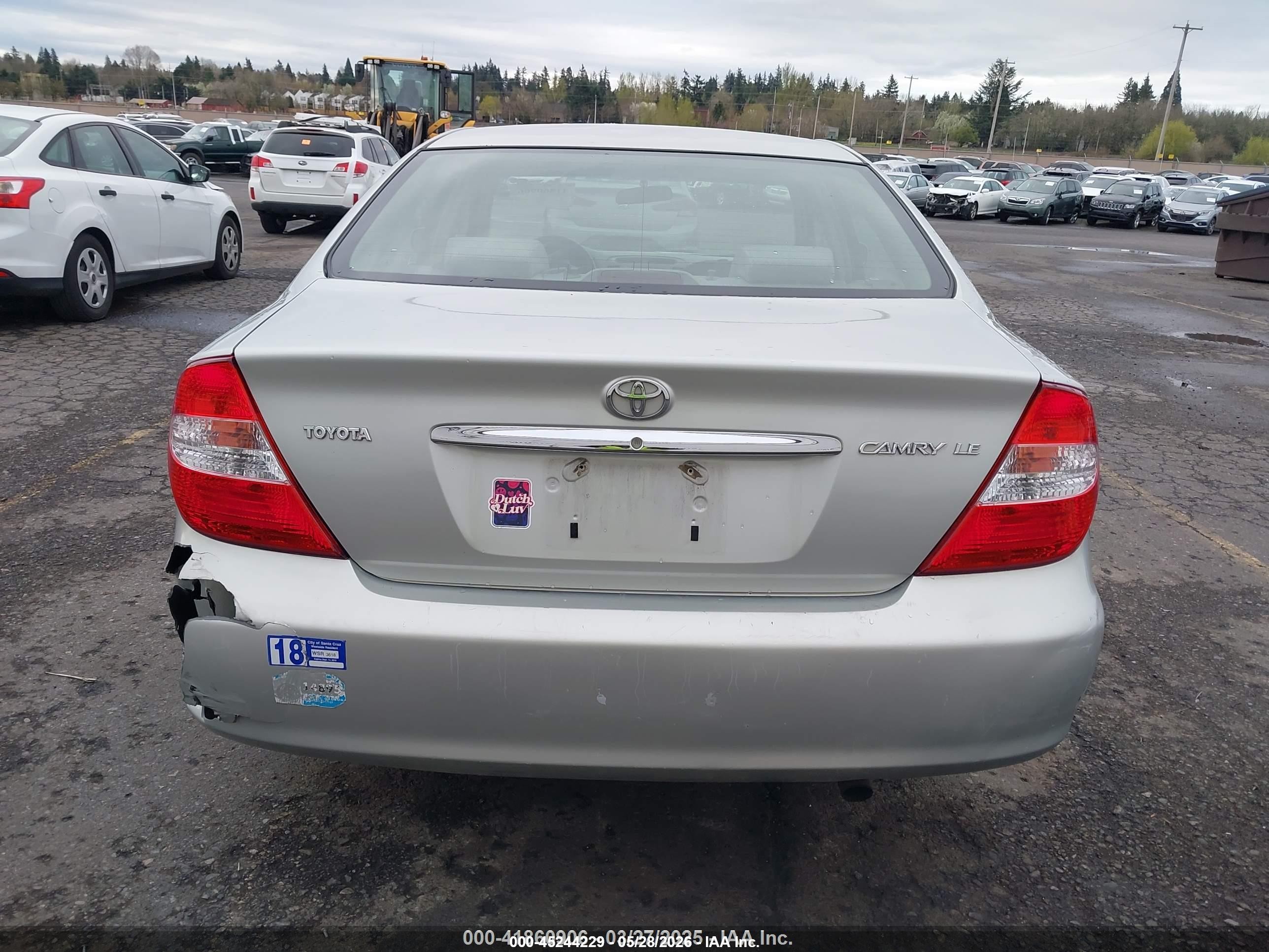 2003 Toyota Camry Le Silver vin: JTDBE32K630174203