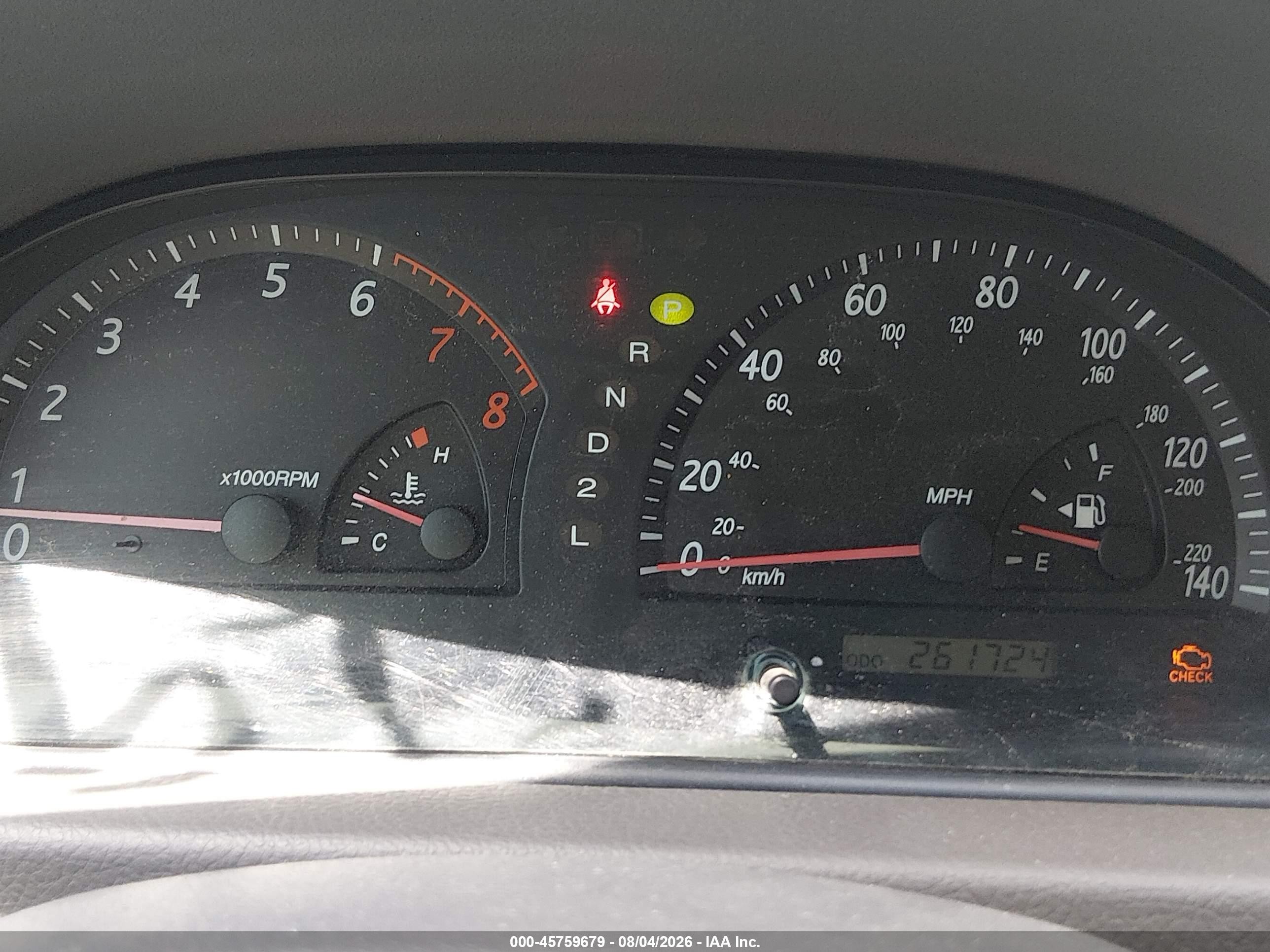 2004 Toyota Camry Le Желто-коричневый vin: JTDBE32K640245871
