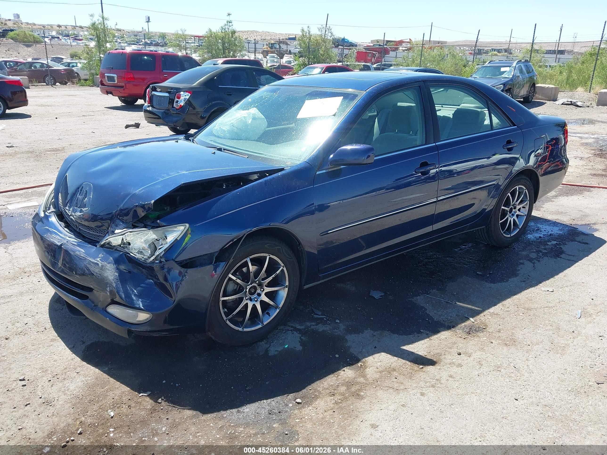 2003 Toyota Camry Xle Blue vin: JTDBE32K830230531