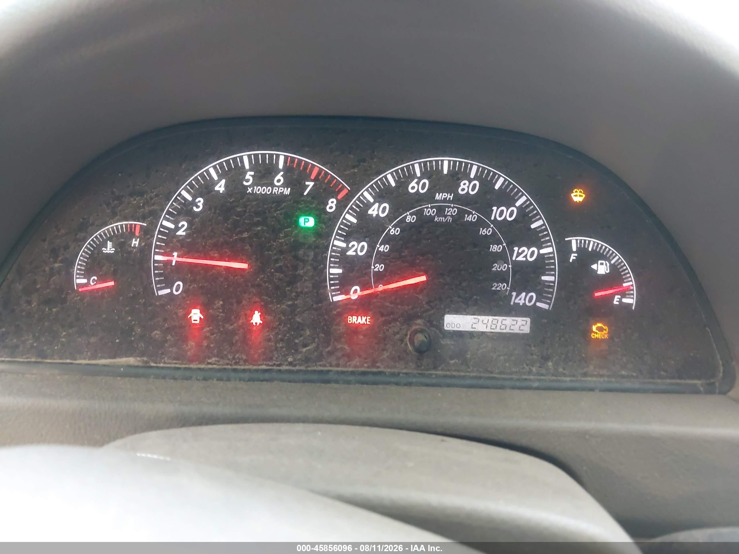 2005 Toyota Camry Le Black vin: JTDBE32K853023185