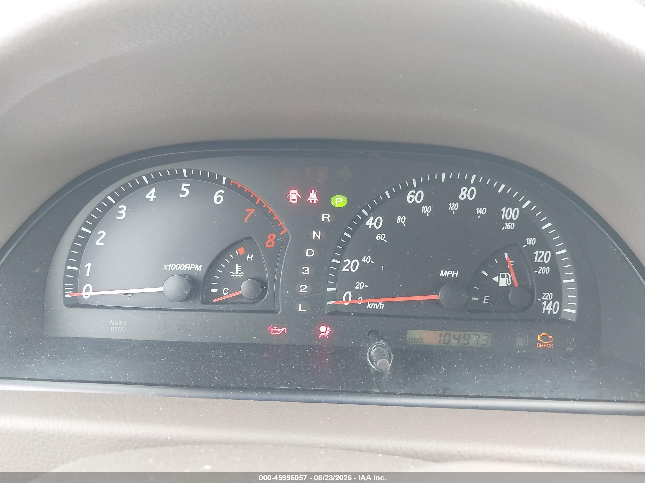 2004 Toyota Camry Xle V6 Gold vin: JTDBF30K040152165