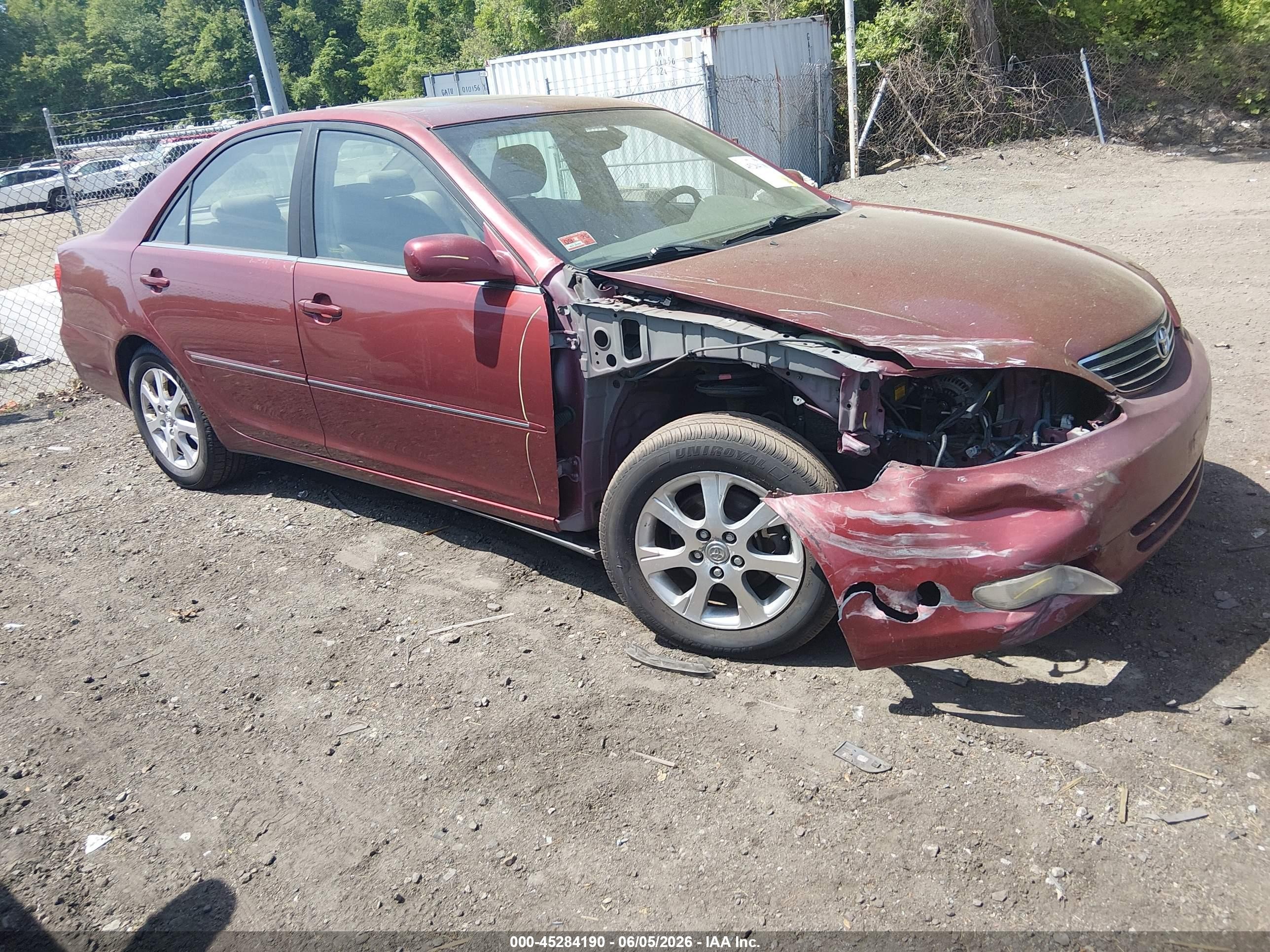 2005 Toyota Camry Xle V6 Burgundy vin: JTDBF30K150165119