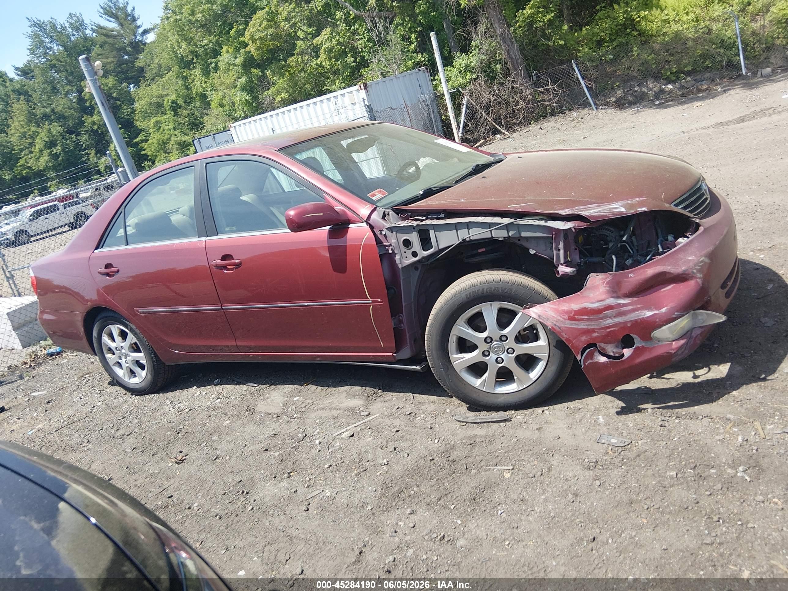 2005 Toyota Camry Xle V6 Burgundy vin: JTDBF30K150165119