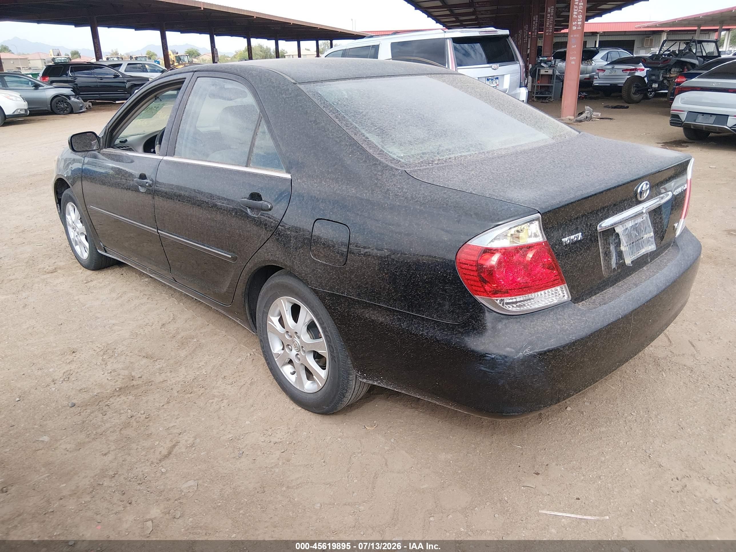 2005 Toyota Camry Xle V6 Black vin: JTDBF30K450164370