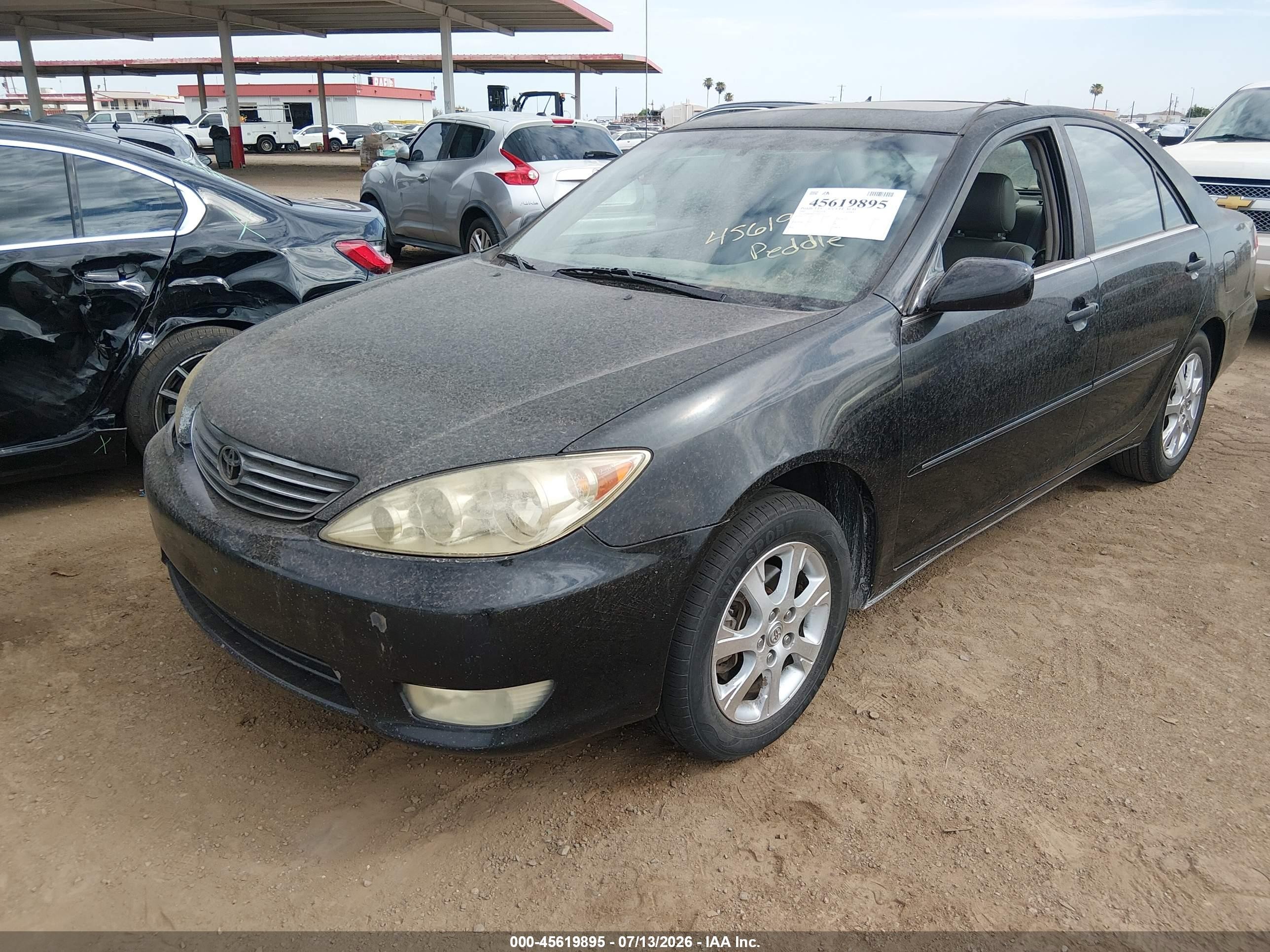2005 Toyota Camry Xle V6 Black vin: JTDBF30K450164370