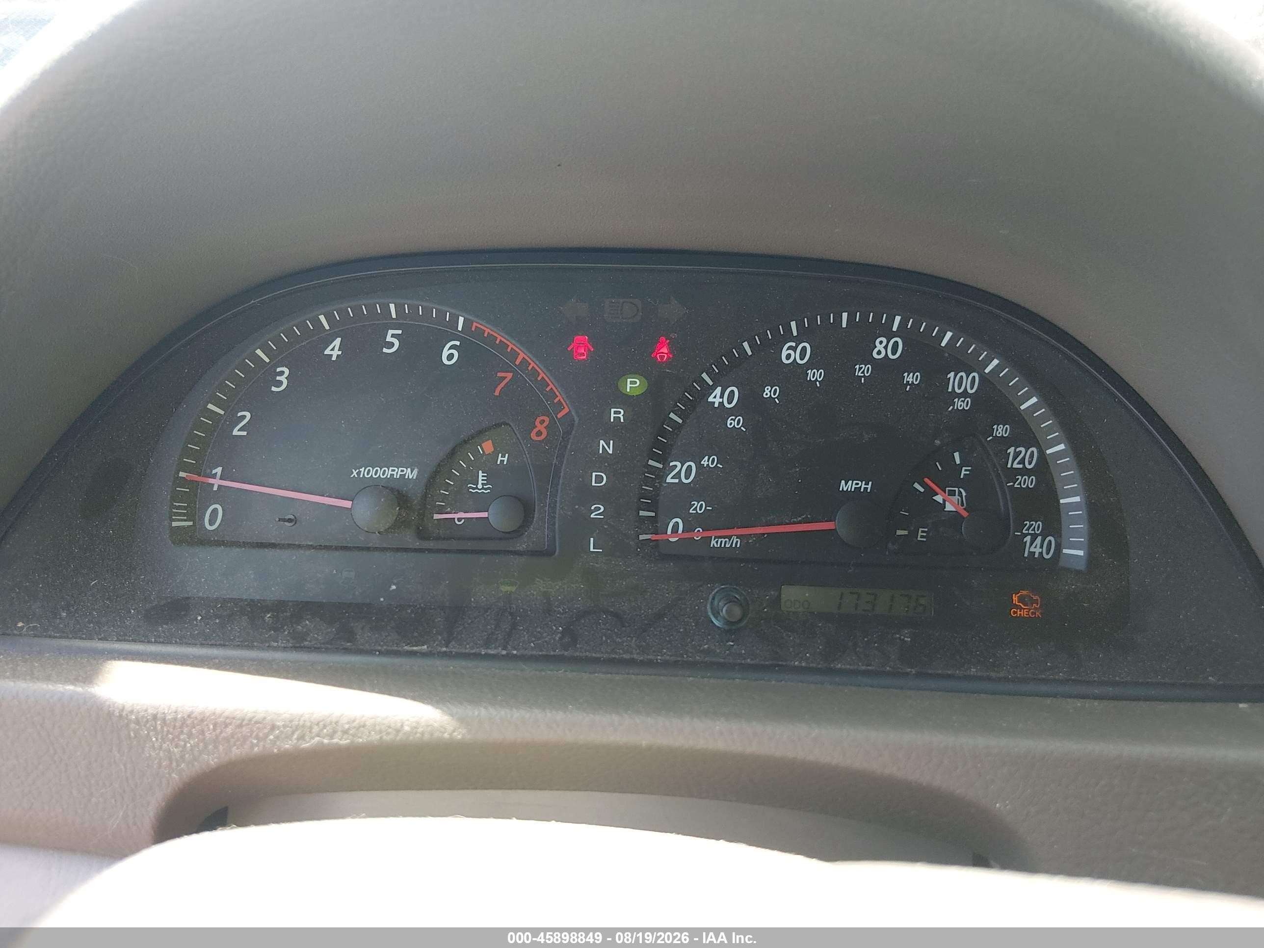 2002 Toyota Camry Xle Beige vin: JTDBF30K720035535