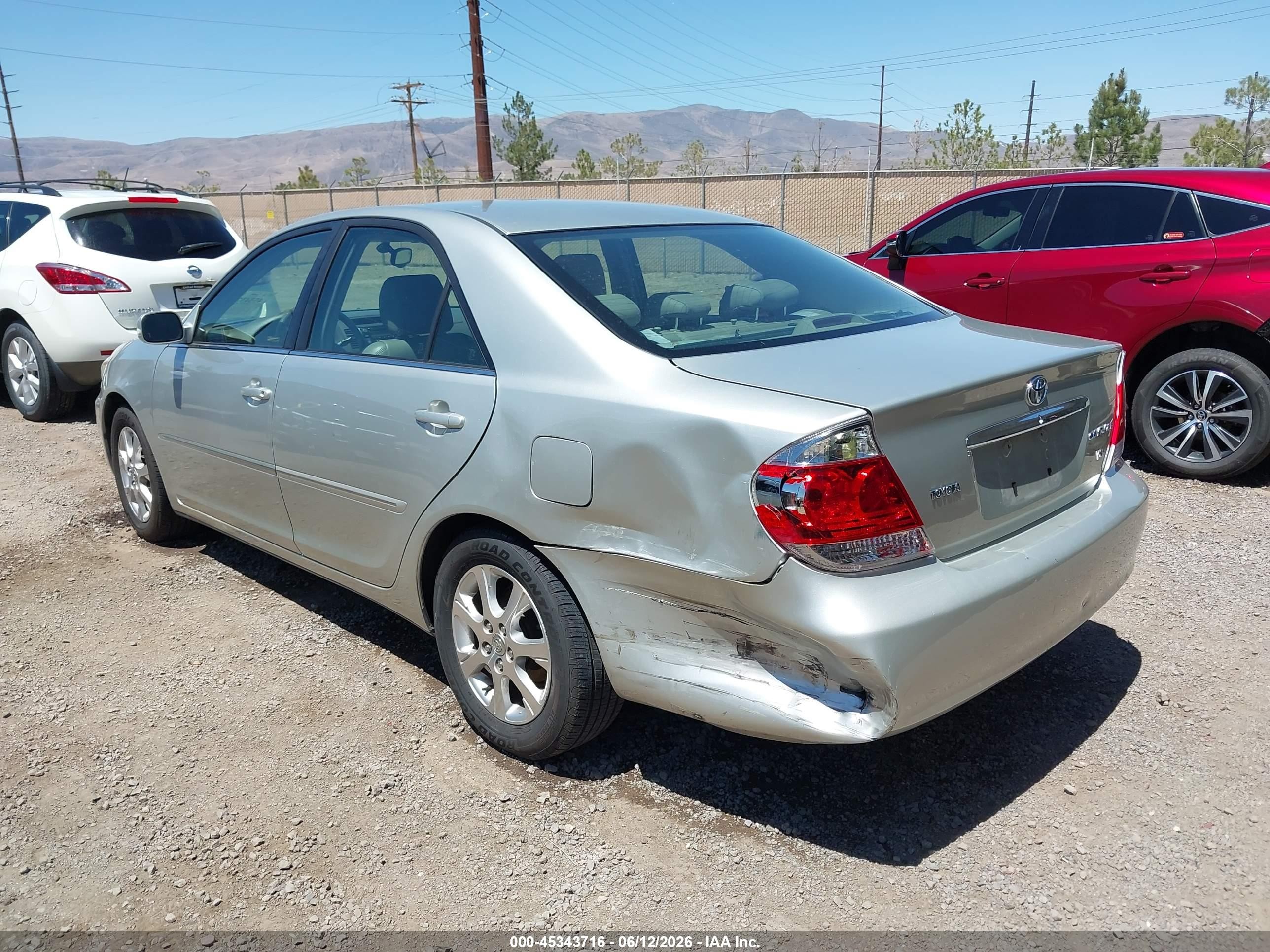 2005 Toyota Camry Xle V6 Silver vin: JTDBF30K750165206