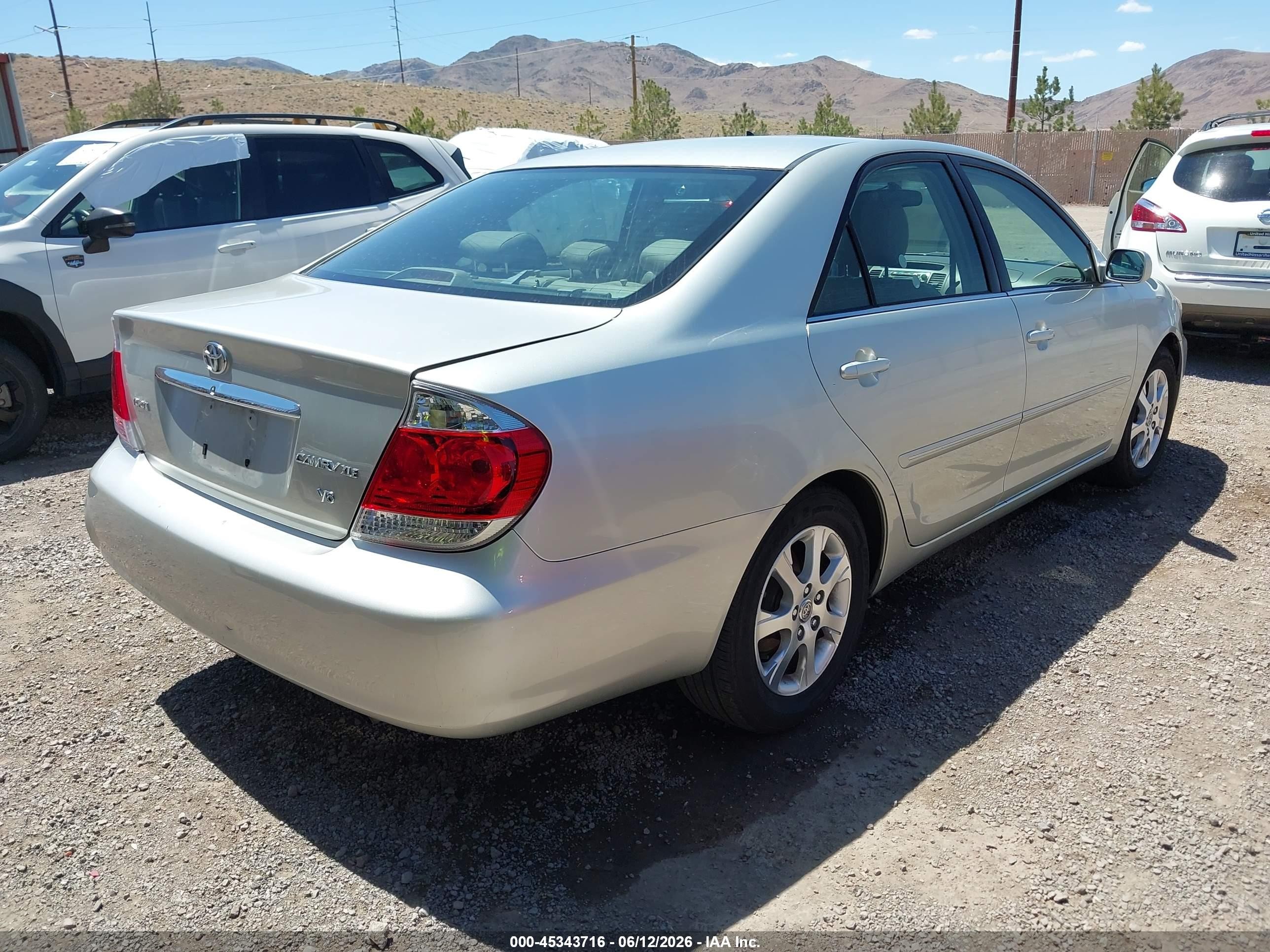 2005 Toyota Camry Xle V6 Silver vin: JTDBF30K750165206