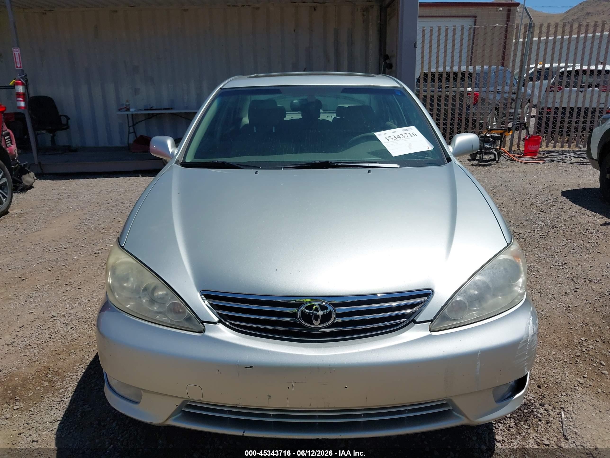 2005 Toyota Camry Xle V6 Silver vin: JTDBF30K750165206