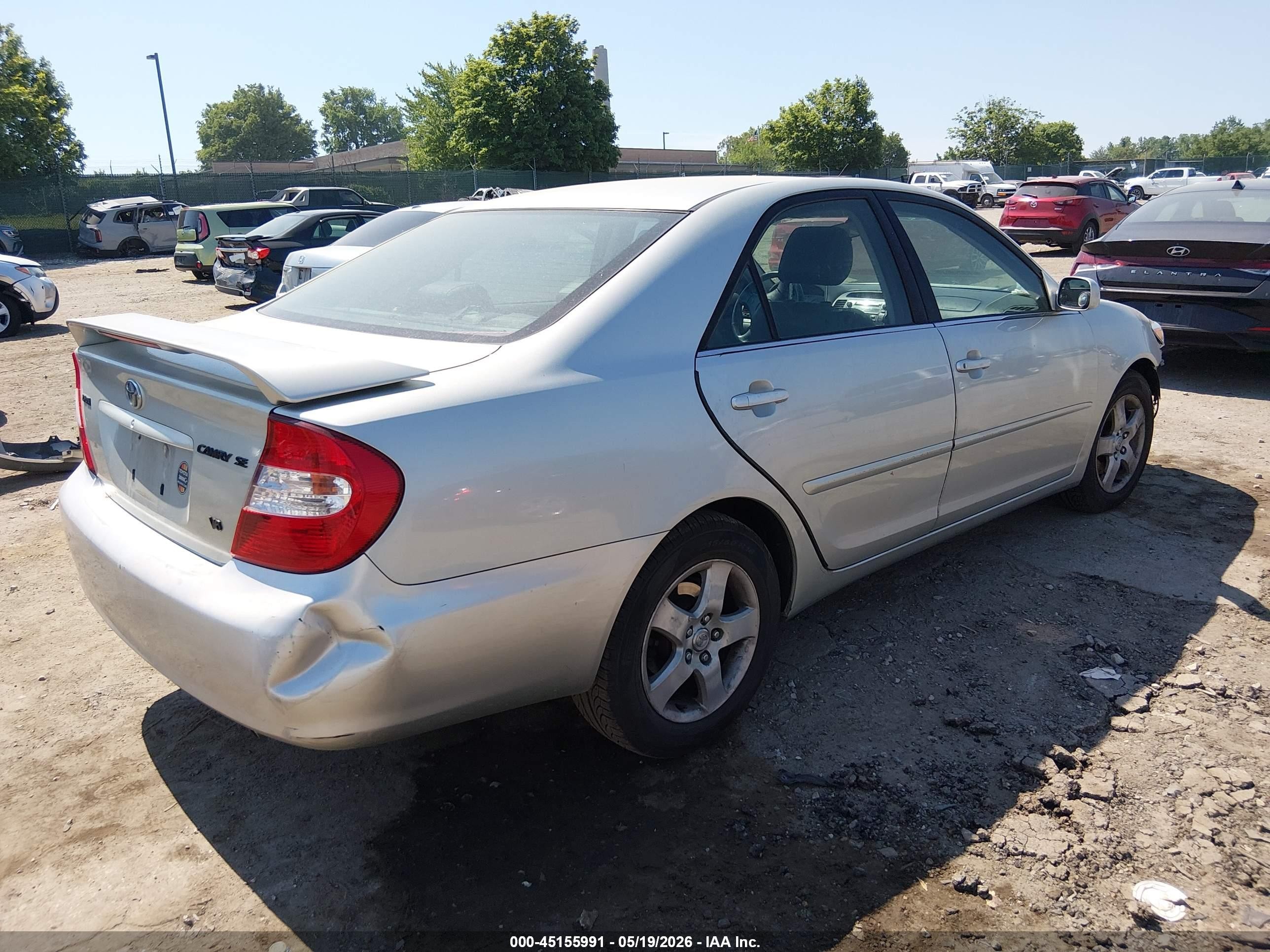 2002 Toyota Camry Se V6 Silver vin: JTDBF32K020037995