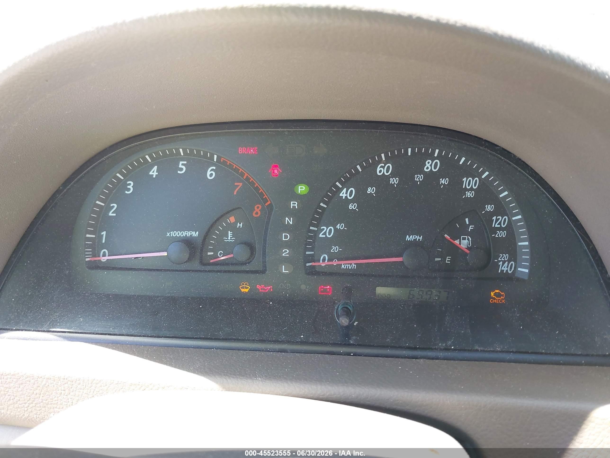 2003 Toyota Camry Xle V6 Black vin: JTDBF32K030098653