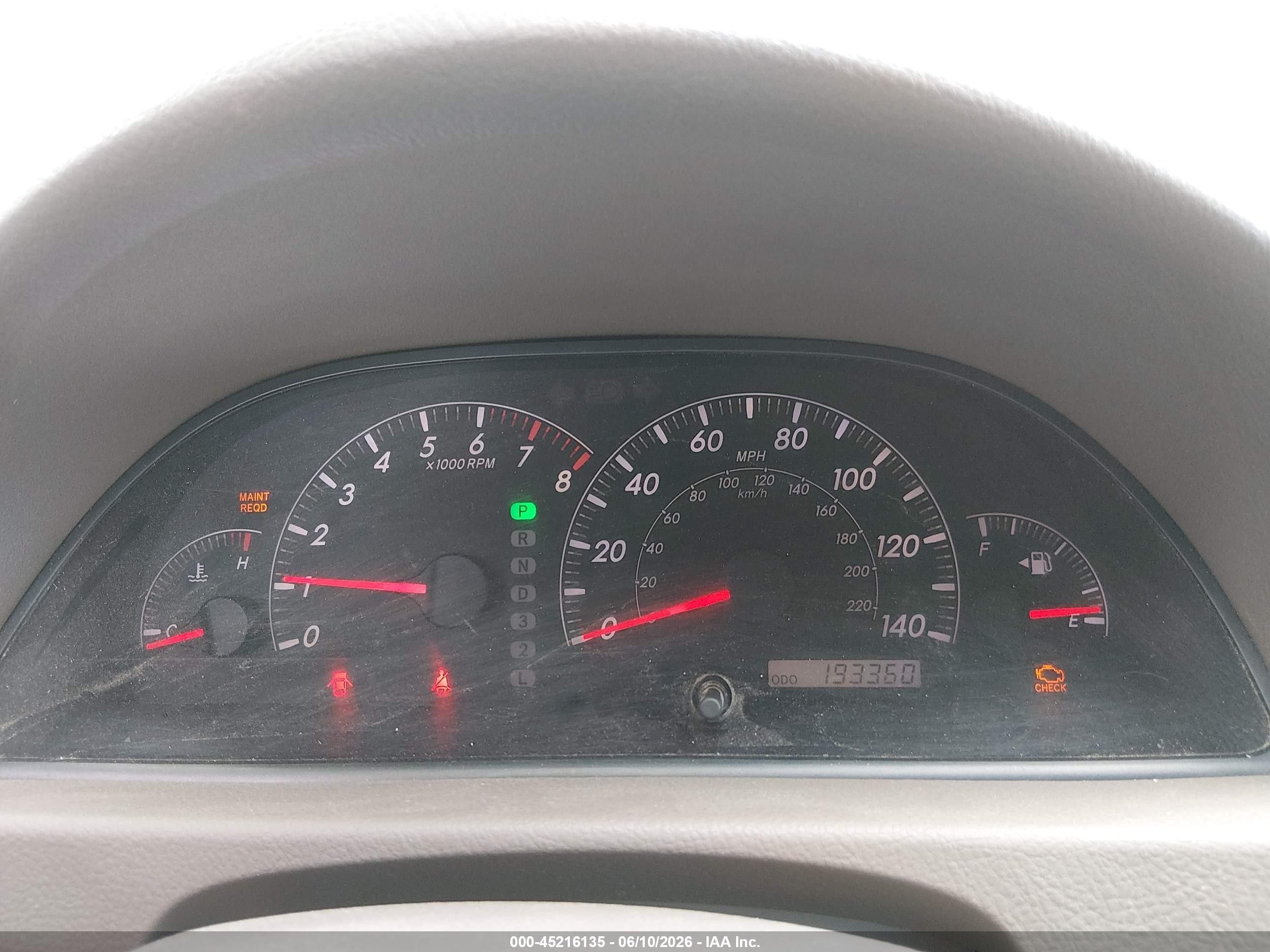 2005 Toyota Camry Xle V6 Champagne vin: JTDBF32K150165215