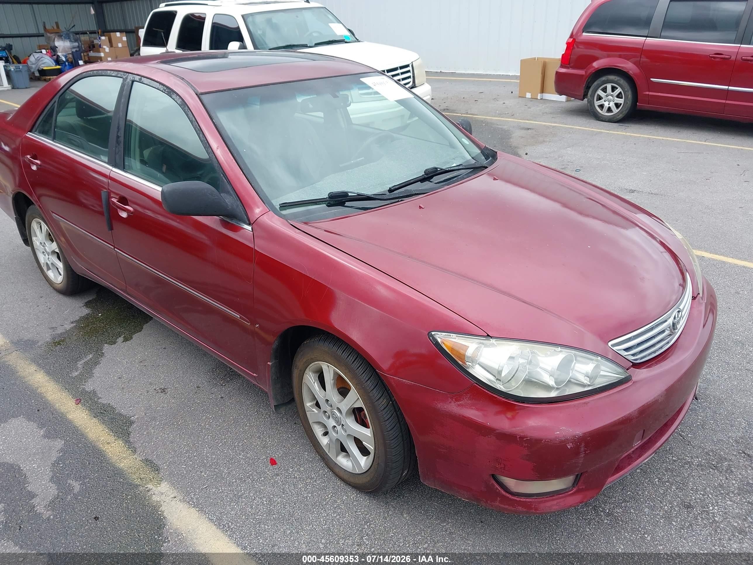 2006 Toyota Camry Xle V6 Red vin: JTDBF32K360170434