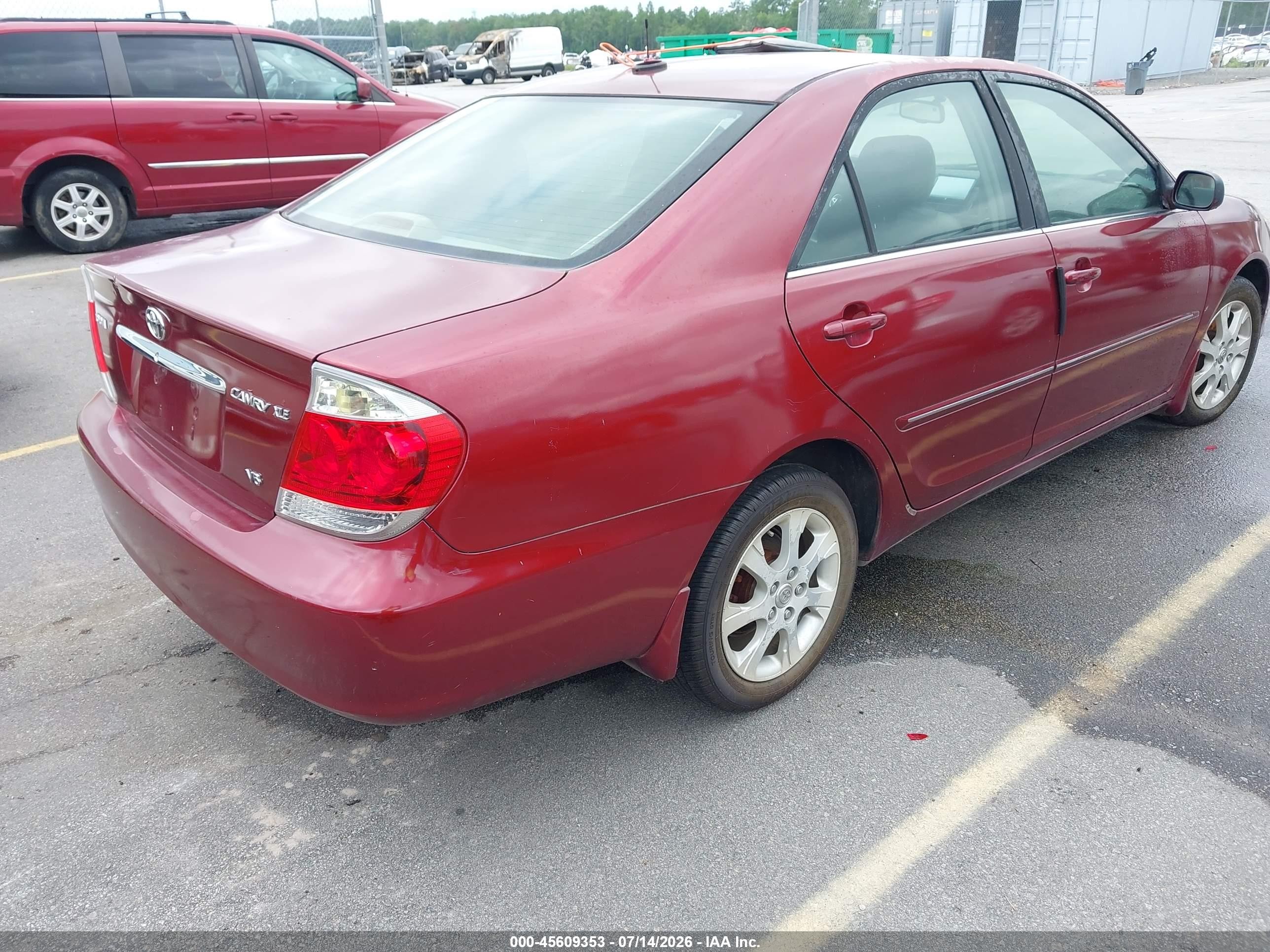 2006 Toyota Camry Xle V6 Red vin: JTDBF32K360170434