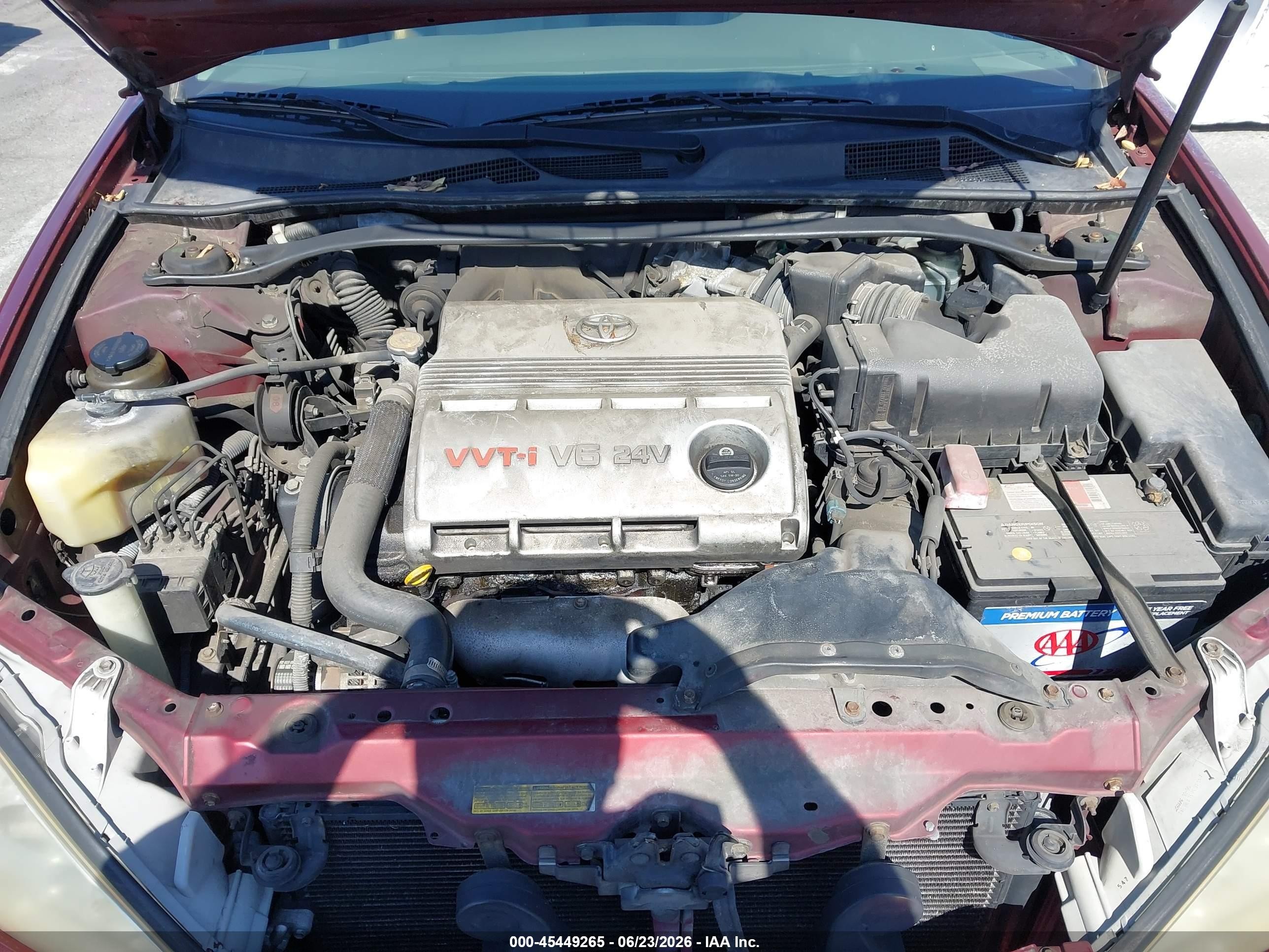2005 Toyota Camry Xle V6 Red vin: JTDBF32K650162438