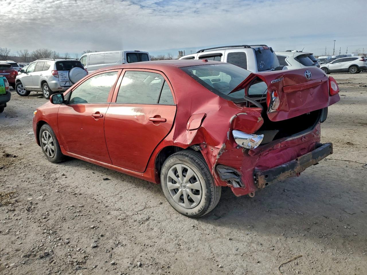 2009 Toyota Corolla Base Red vin: JTDBL40E099063076