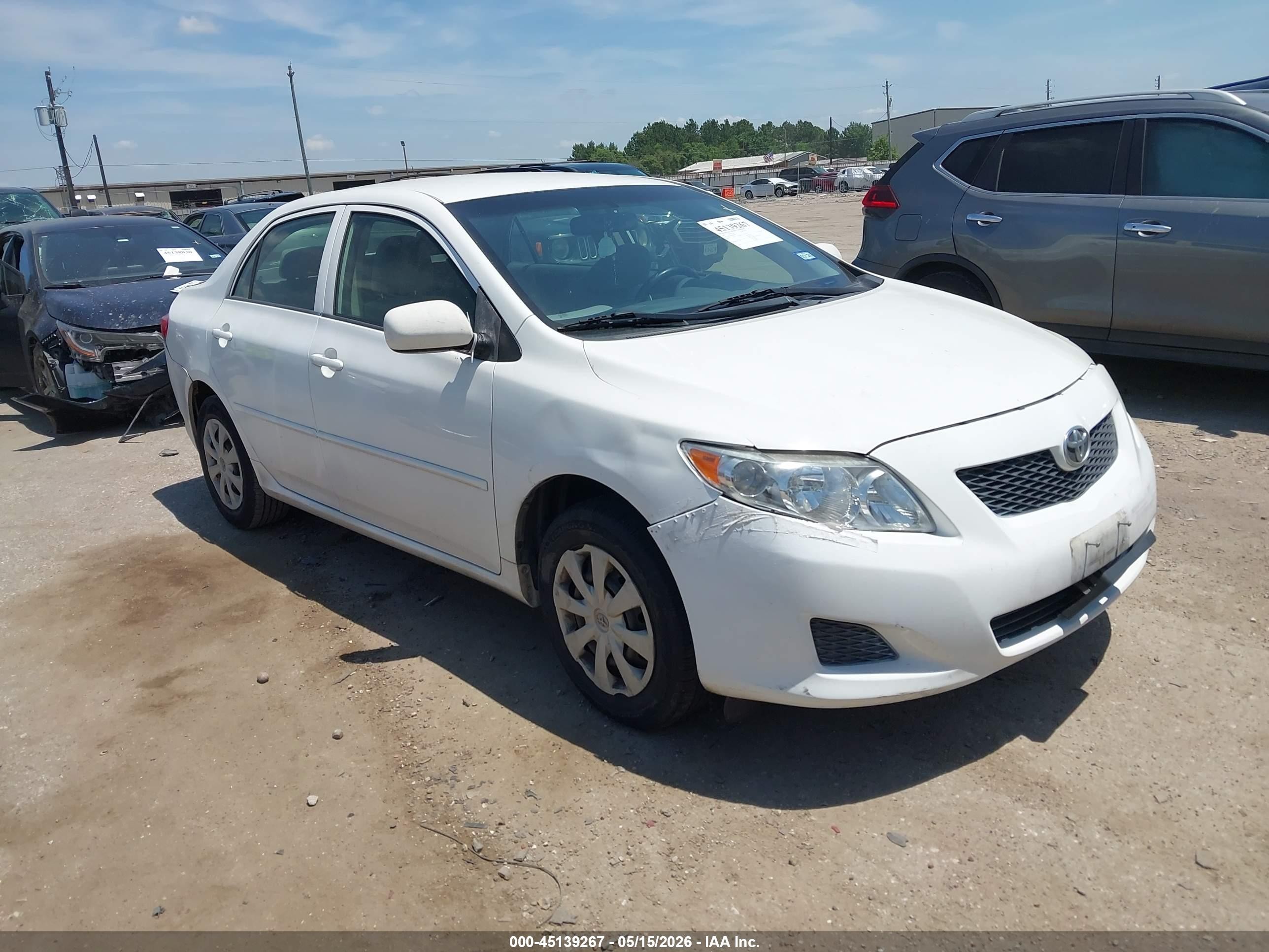 2009 Toyota Corolla Le White vin: JTDBL40E09J009534
