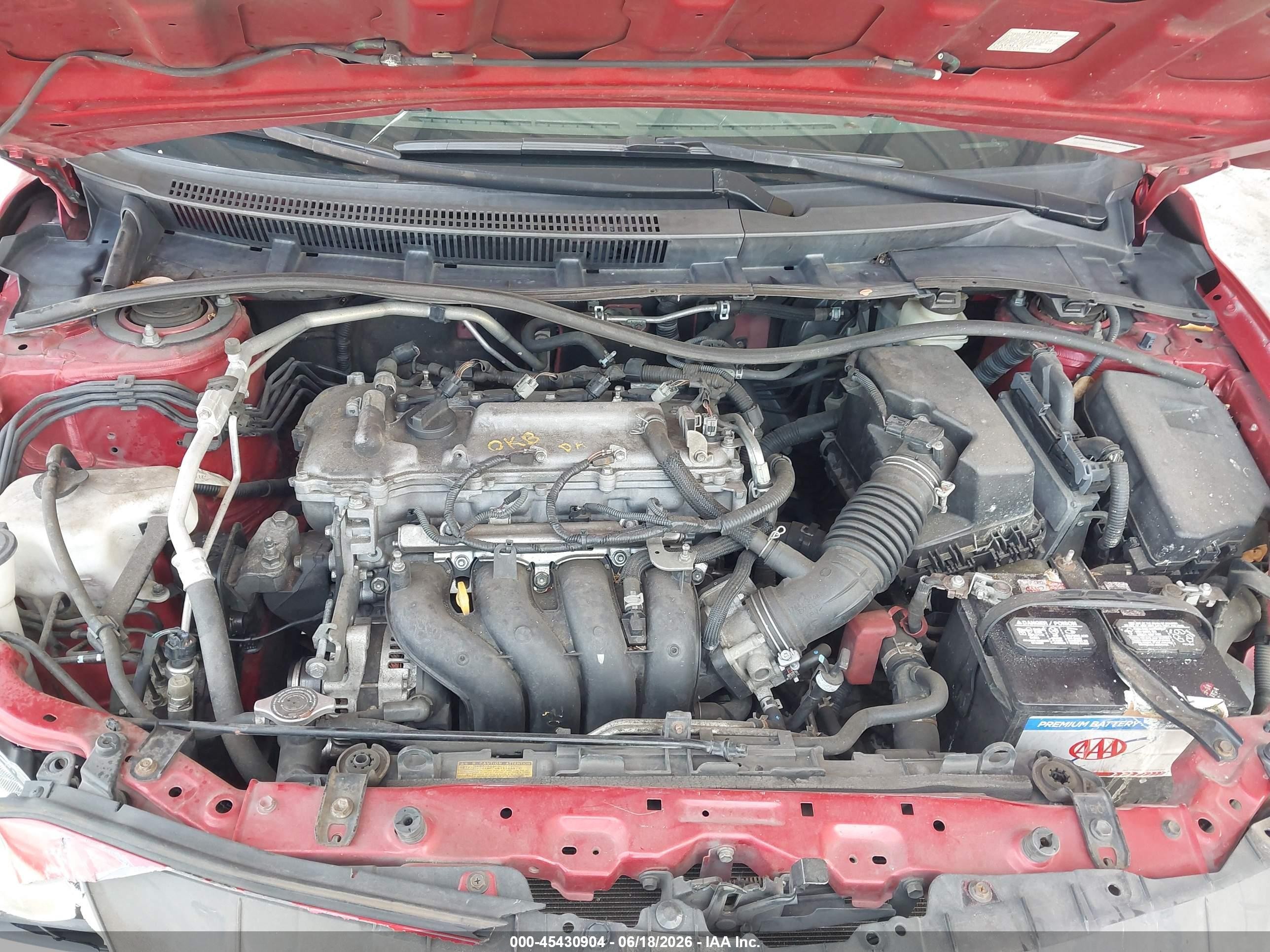 2009 Toyota Corolla Le Red vin: JTDBL40E09J017486