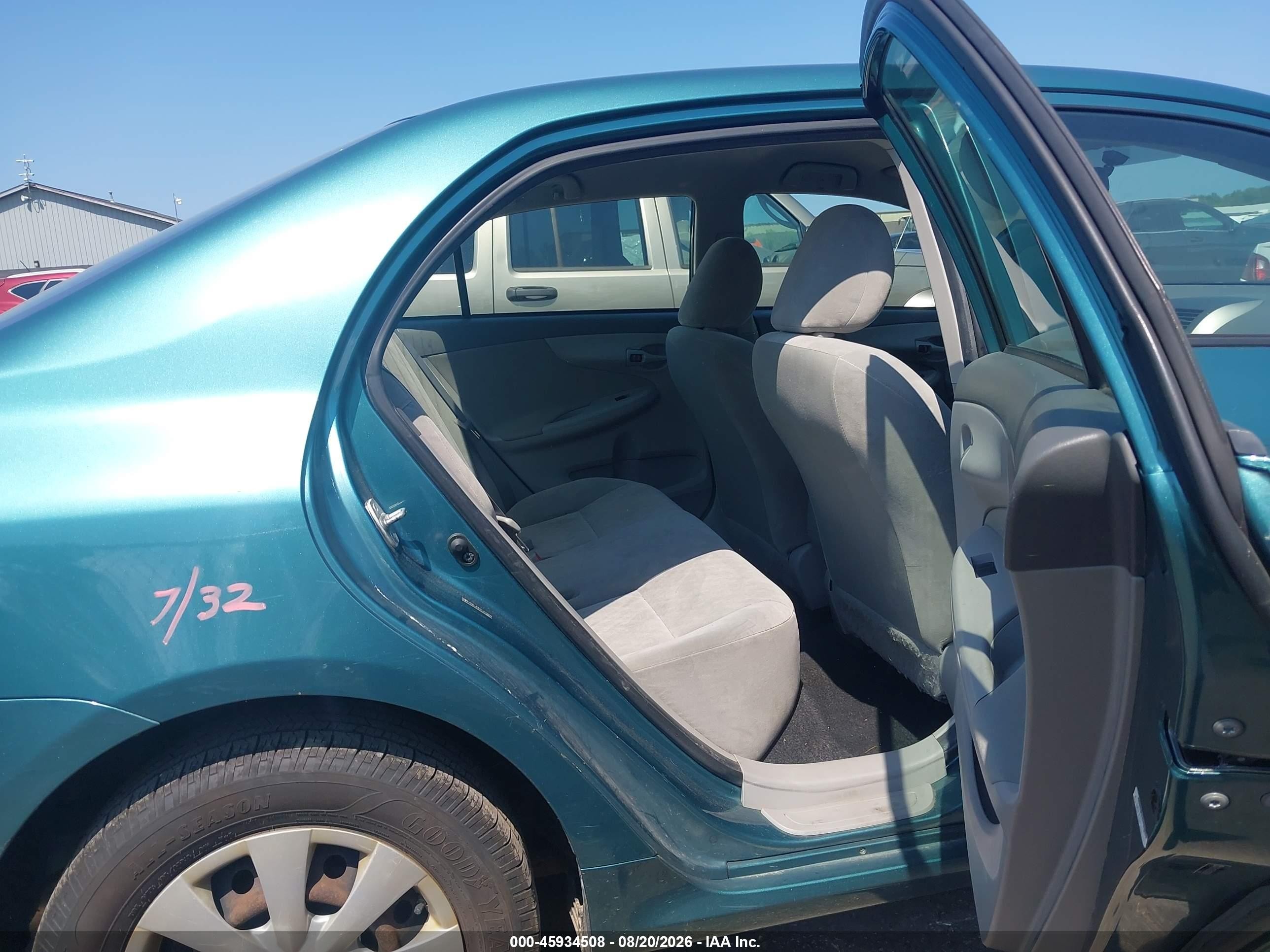 2009 Toyota Corolla Le Бирюзовый vin: JTDBL40E09J023398
