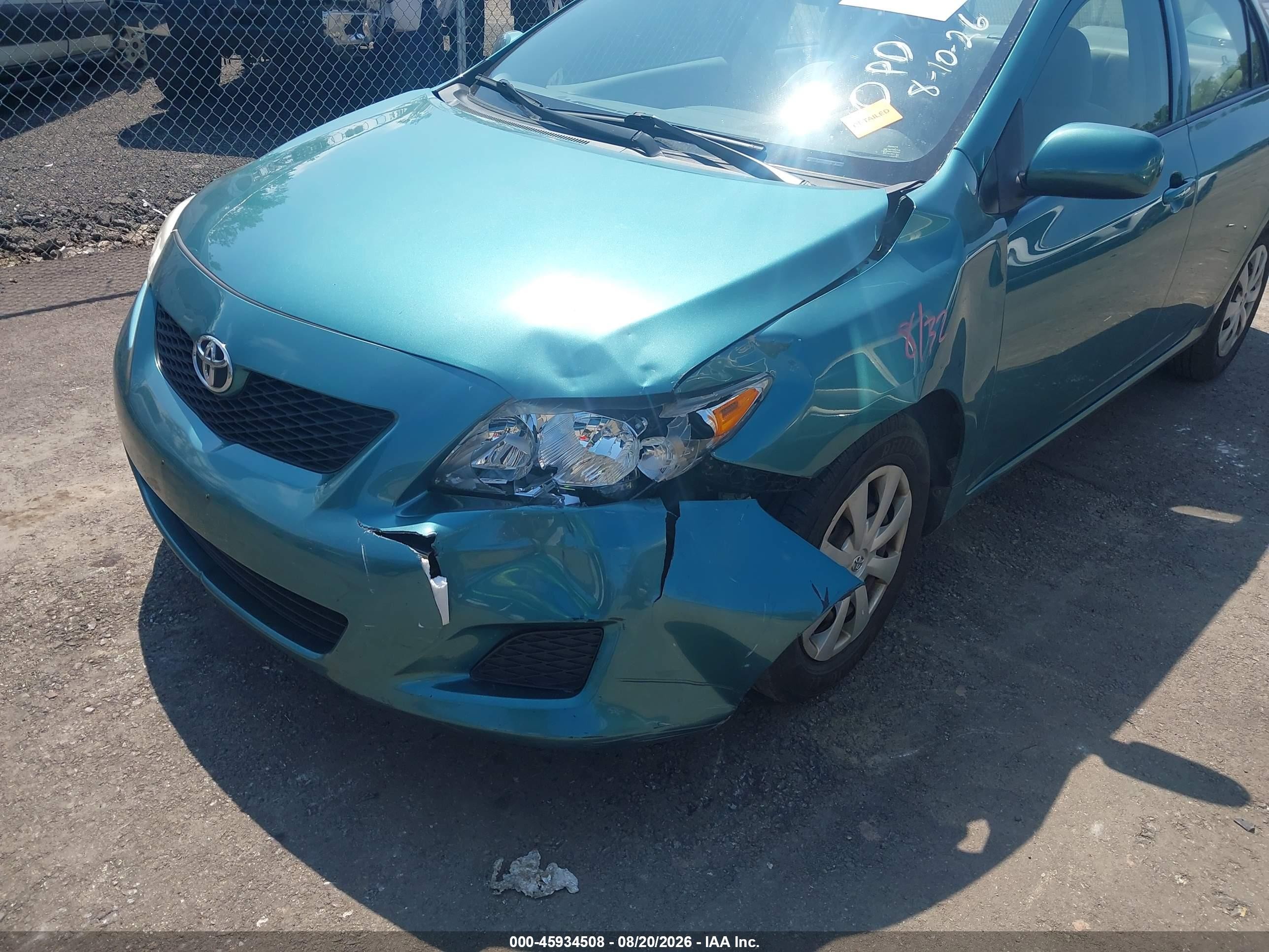 2009 Toyota Corolla Le Бирюзовый vin: JTDBL40E09J023398