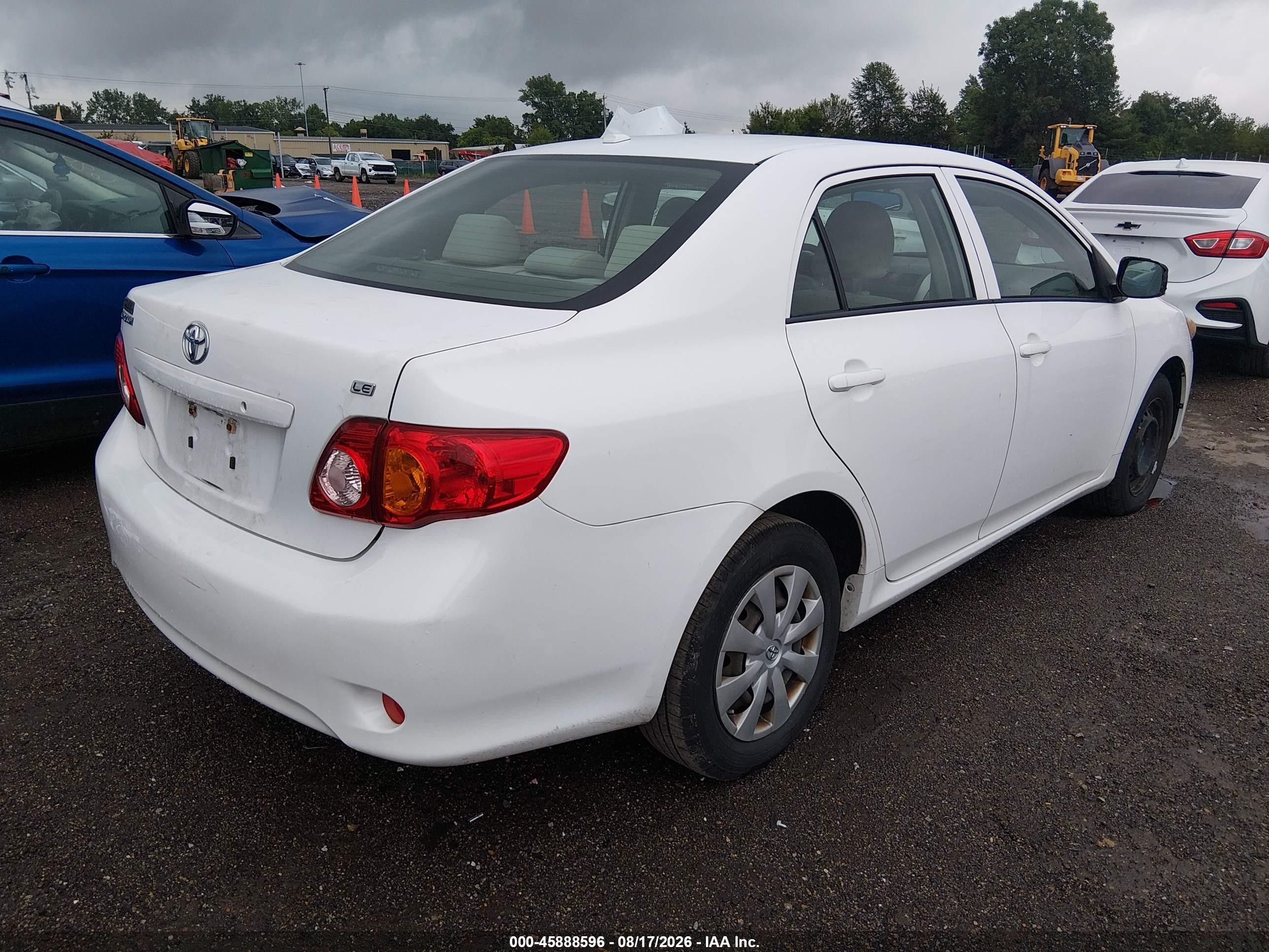 2009 Toyota Corolla Le Белый vin: JTDBL40E199033522