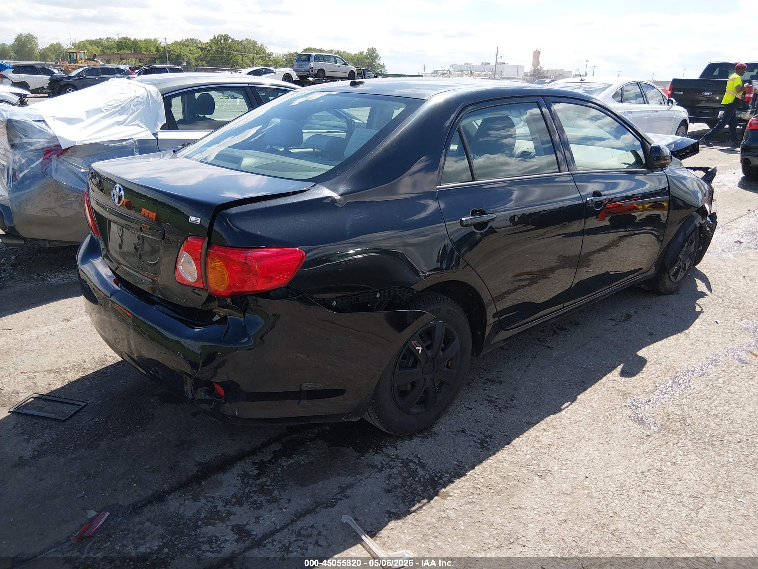 2009 Toyota Corolla Le Черный vin: JTDBL40E199087757