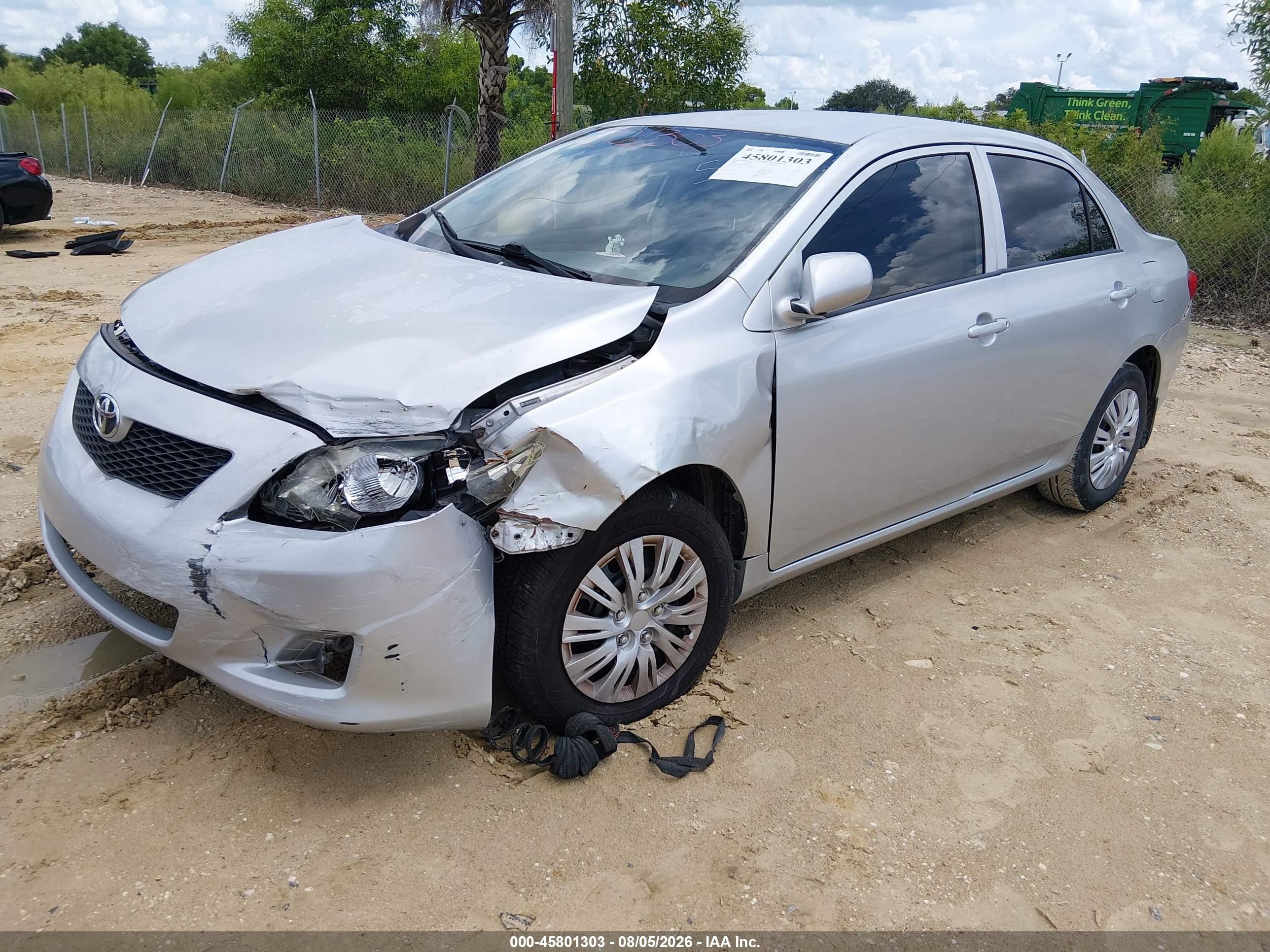2009 Toyota Corolla Le Silver vin: JTDBL40E19J010045