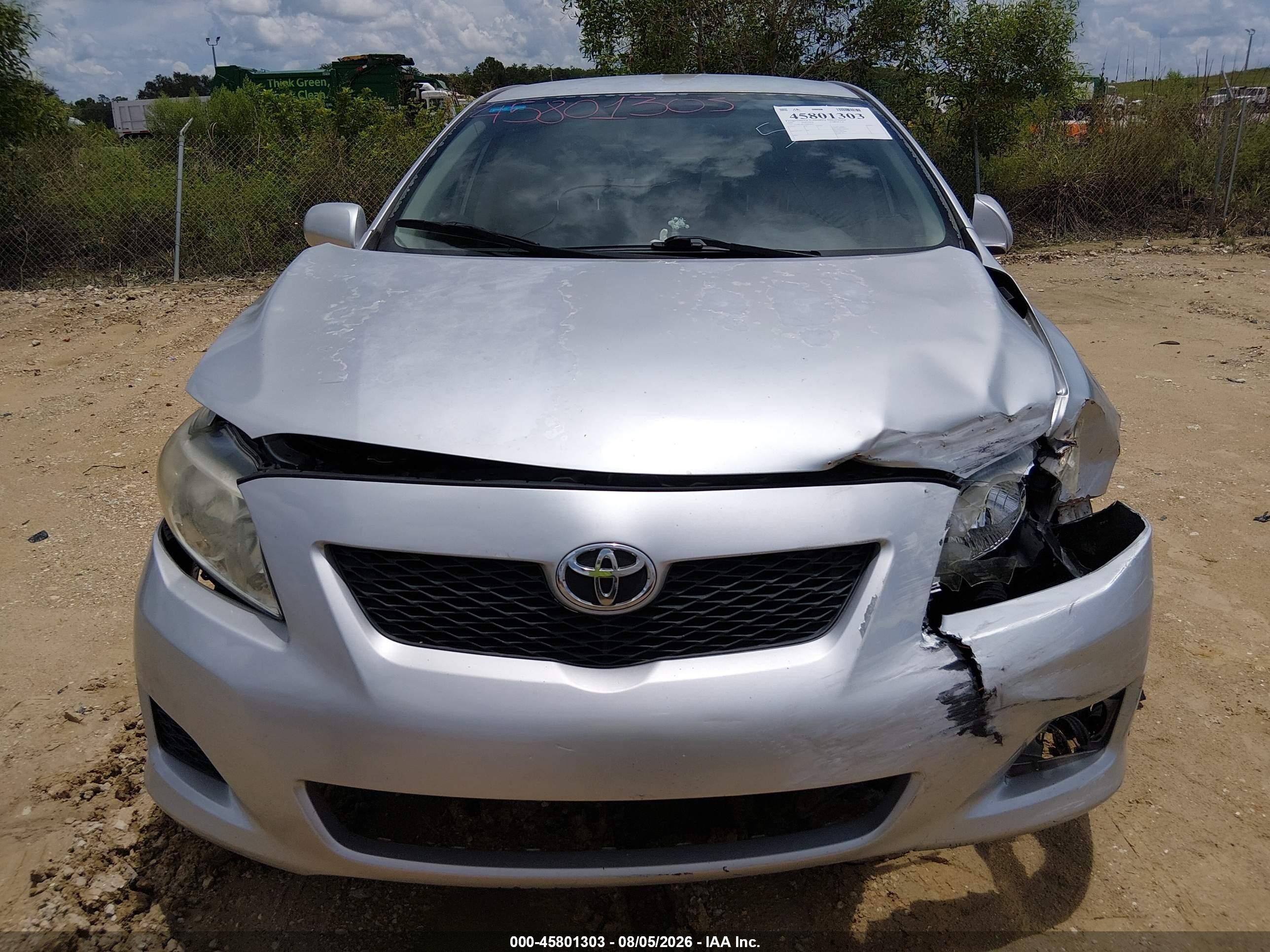 2009 Toyota Corolla Le Silver vin: JTDBL40E19J010045