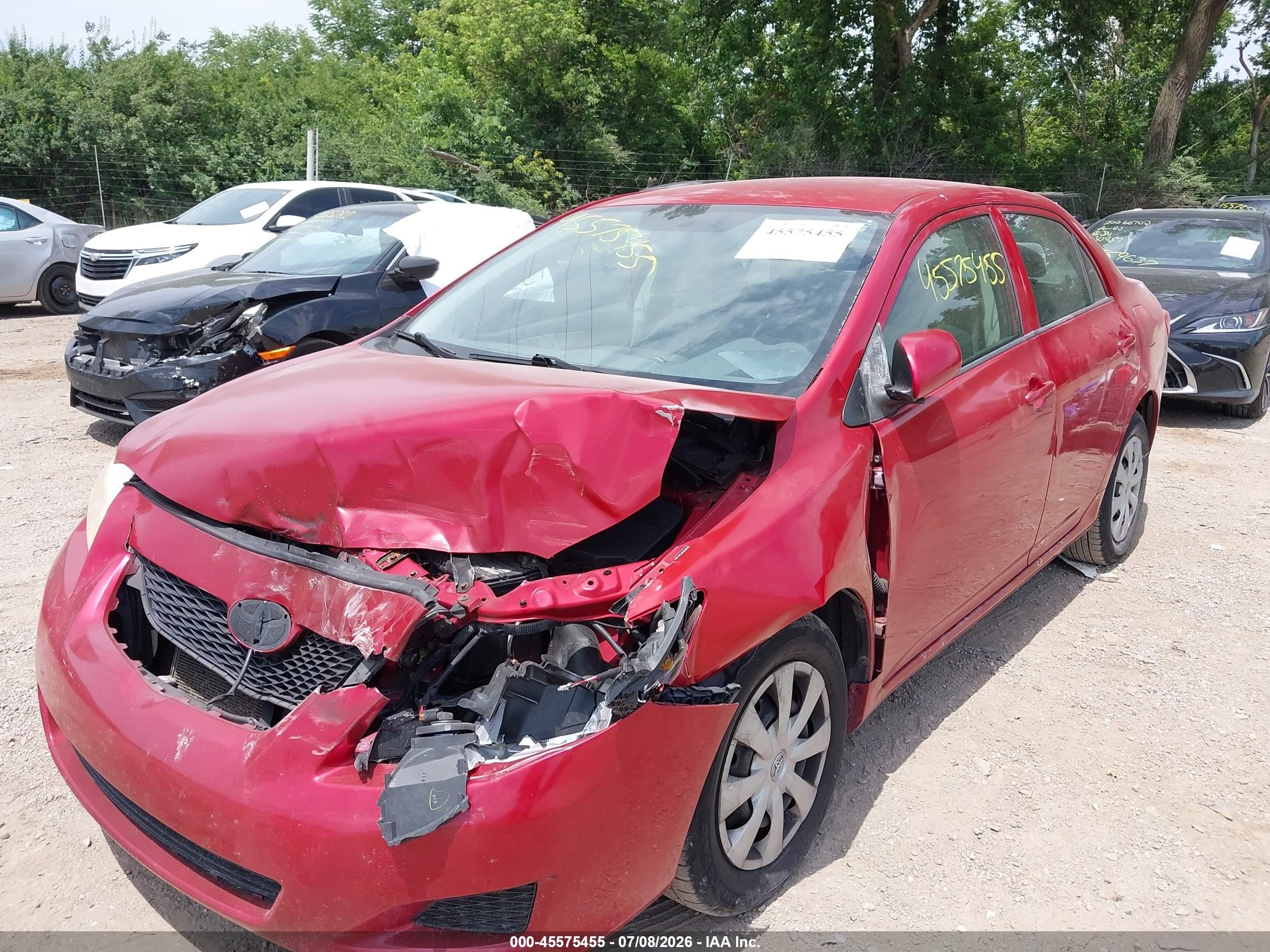 2009 Toyota Corolla Le Красный vin: JTDBL40E19J019179