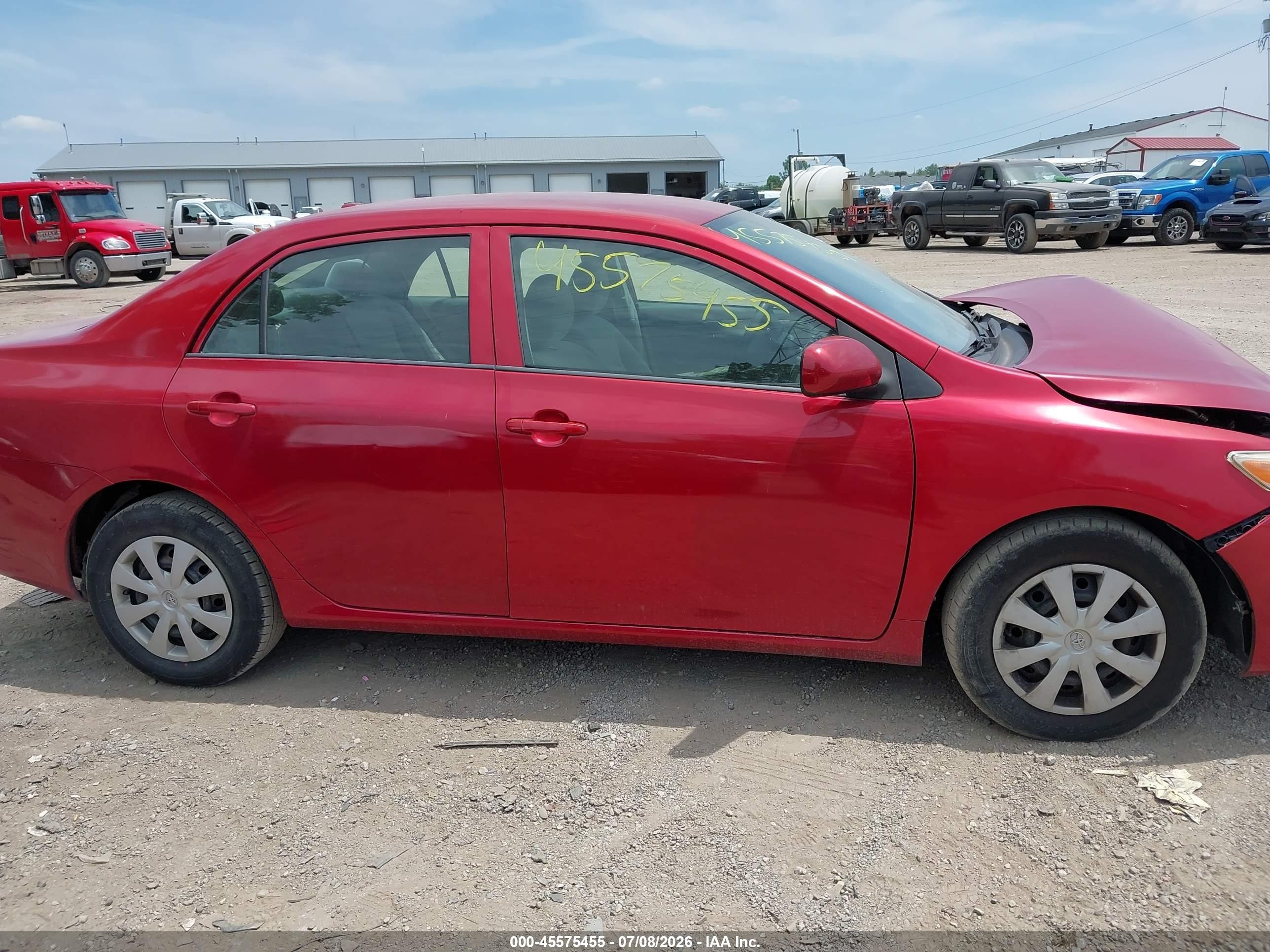 2009 Toyota Corolla Le Красный vin: JTDBL40E19J019179