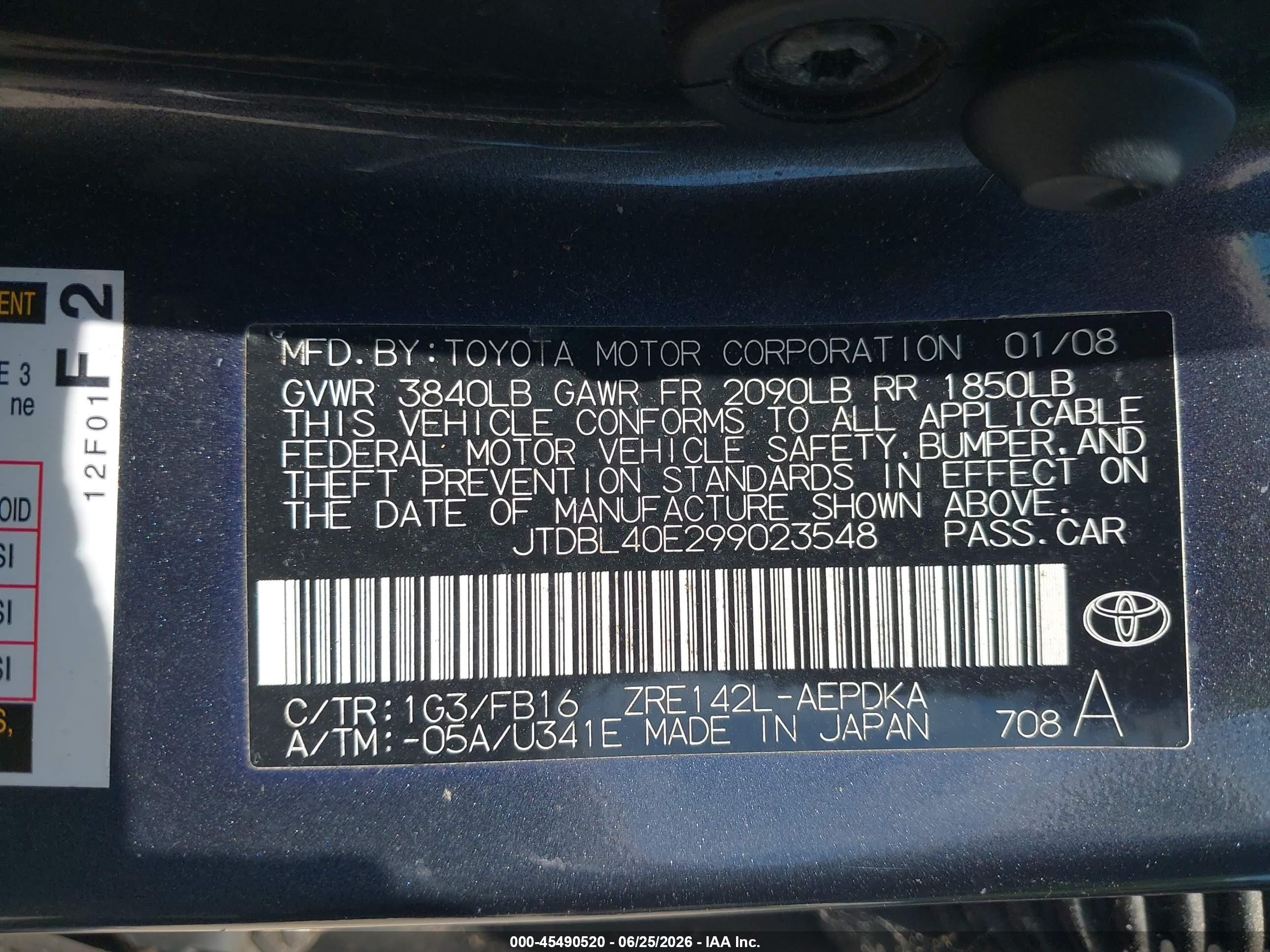 2009 Toyota Corolla Le Gray vin: JTDBL40E299023548