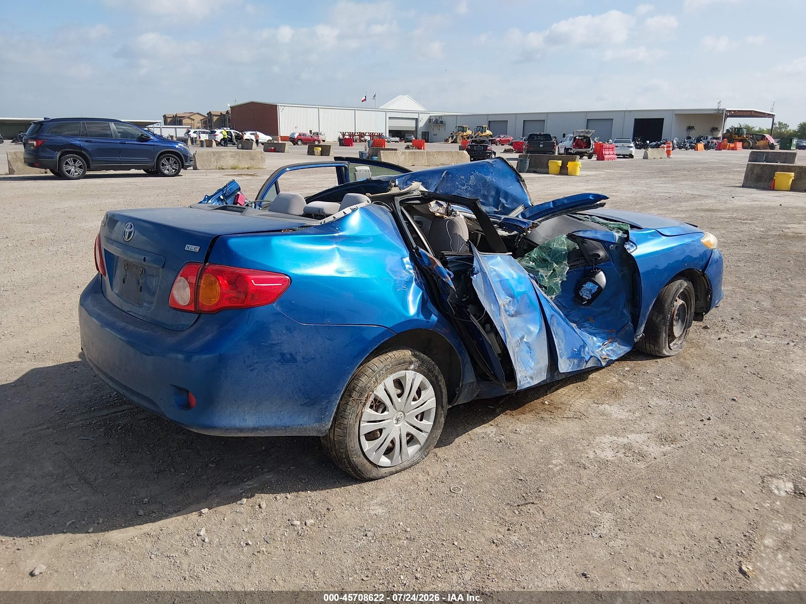 2009 Toyota Corolla Xle Blue vin: JTDBL40E299059899