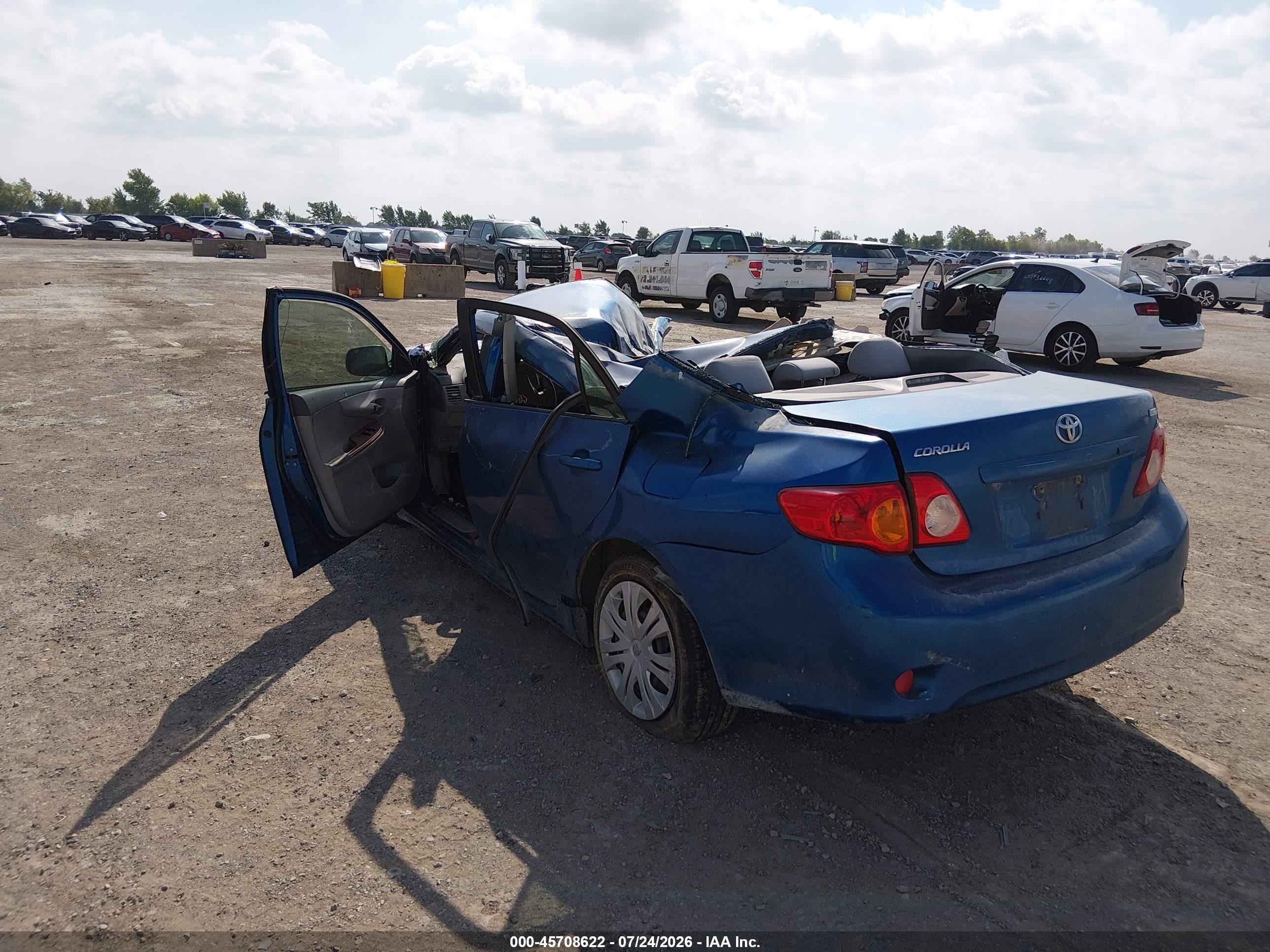 2009 Toyota Corolla Xle Blue vin: JTDBL40E299059899