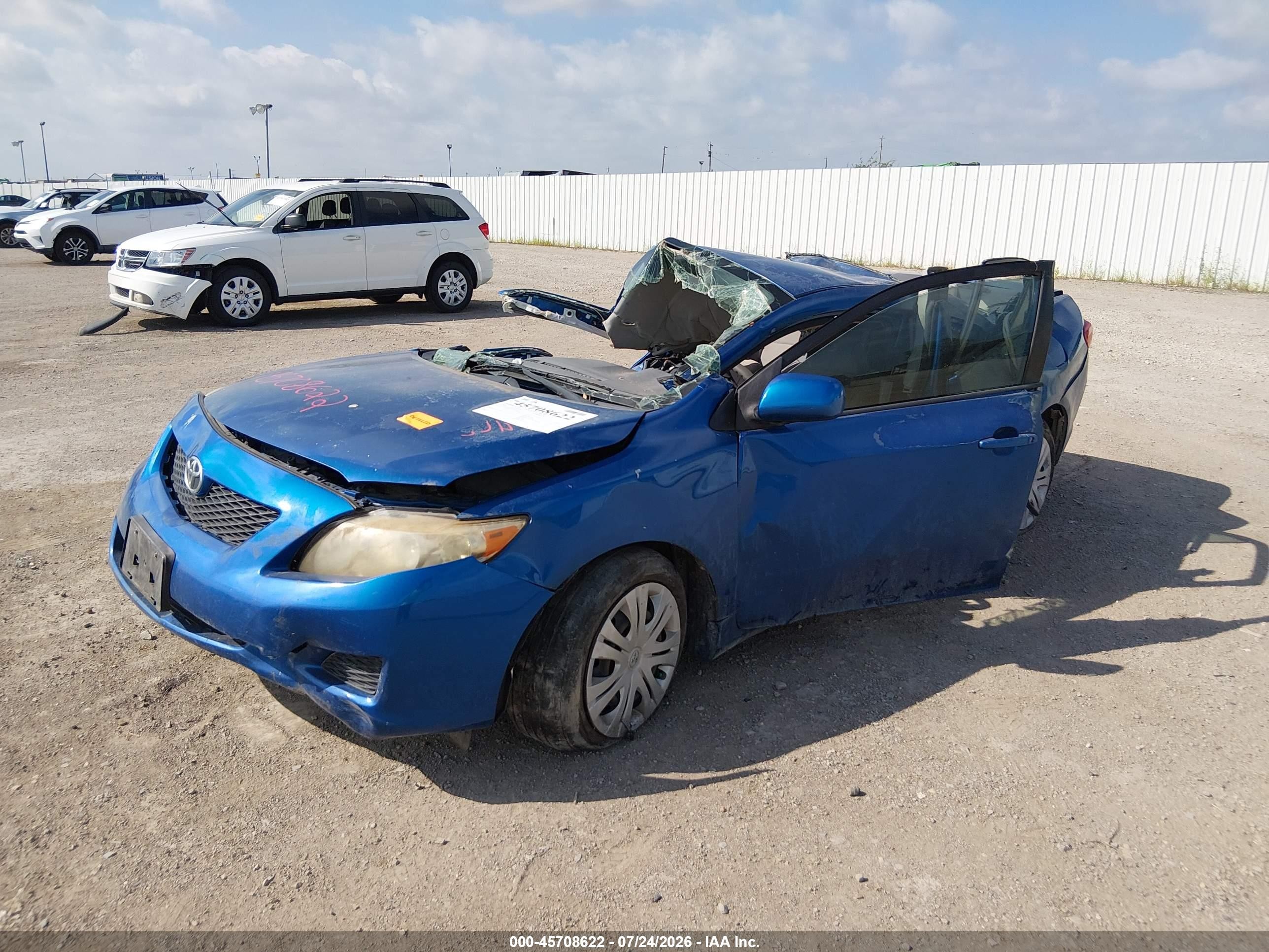 2009 Toyota Corolla Xle Blue vin: JTDBL40E299059899