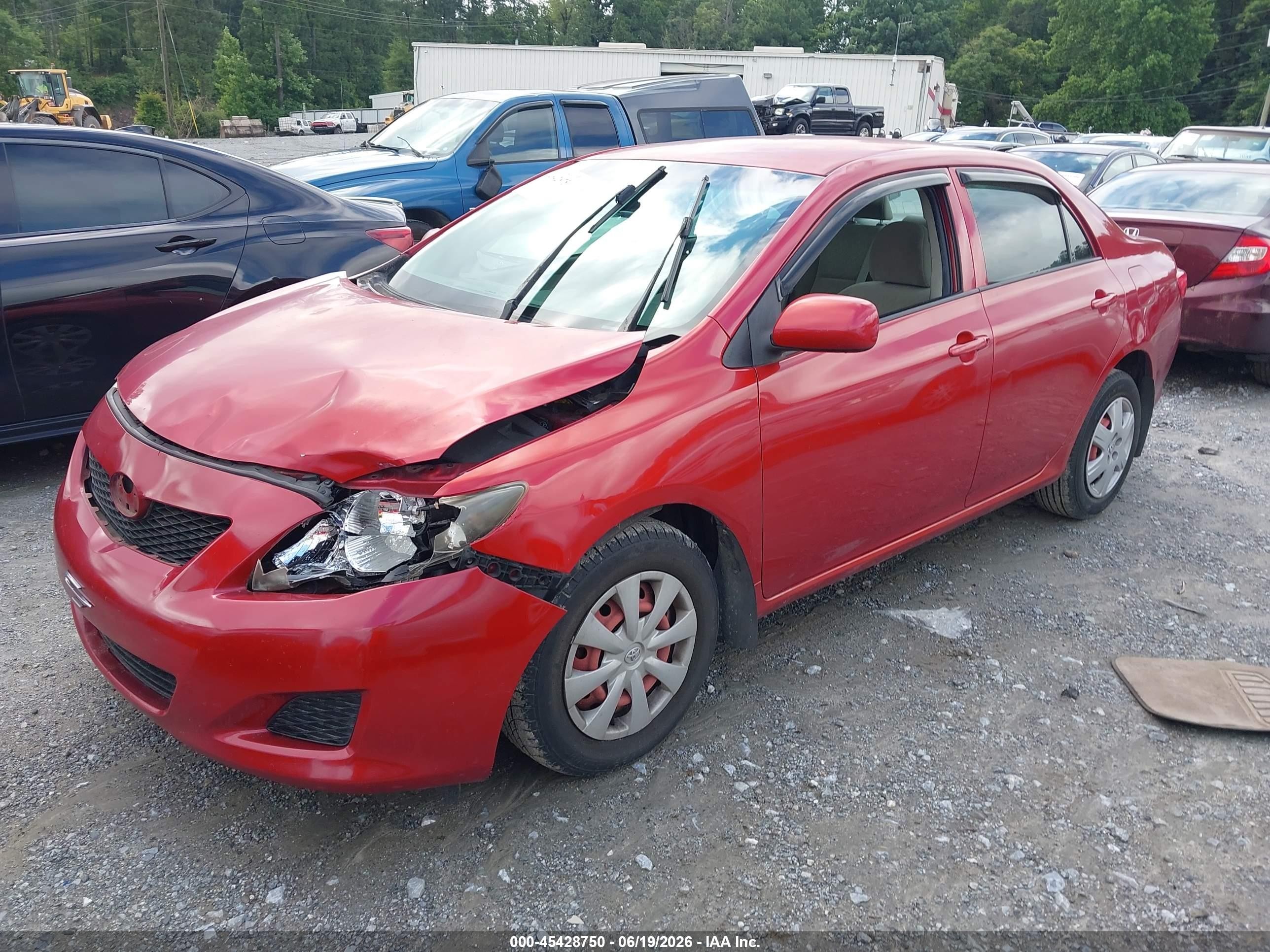 2009 Toyota Corolla Le Red vin: JTDBL40E299060132
