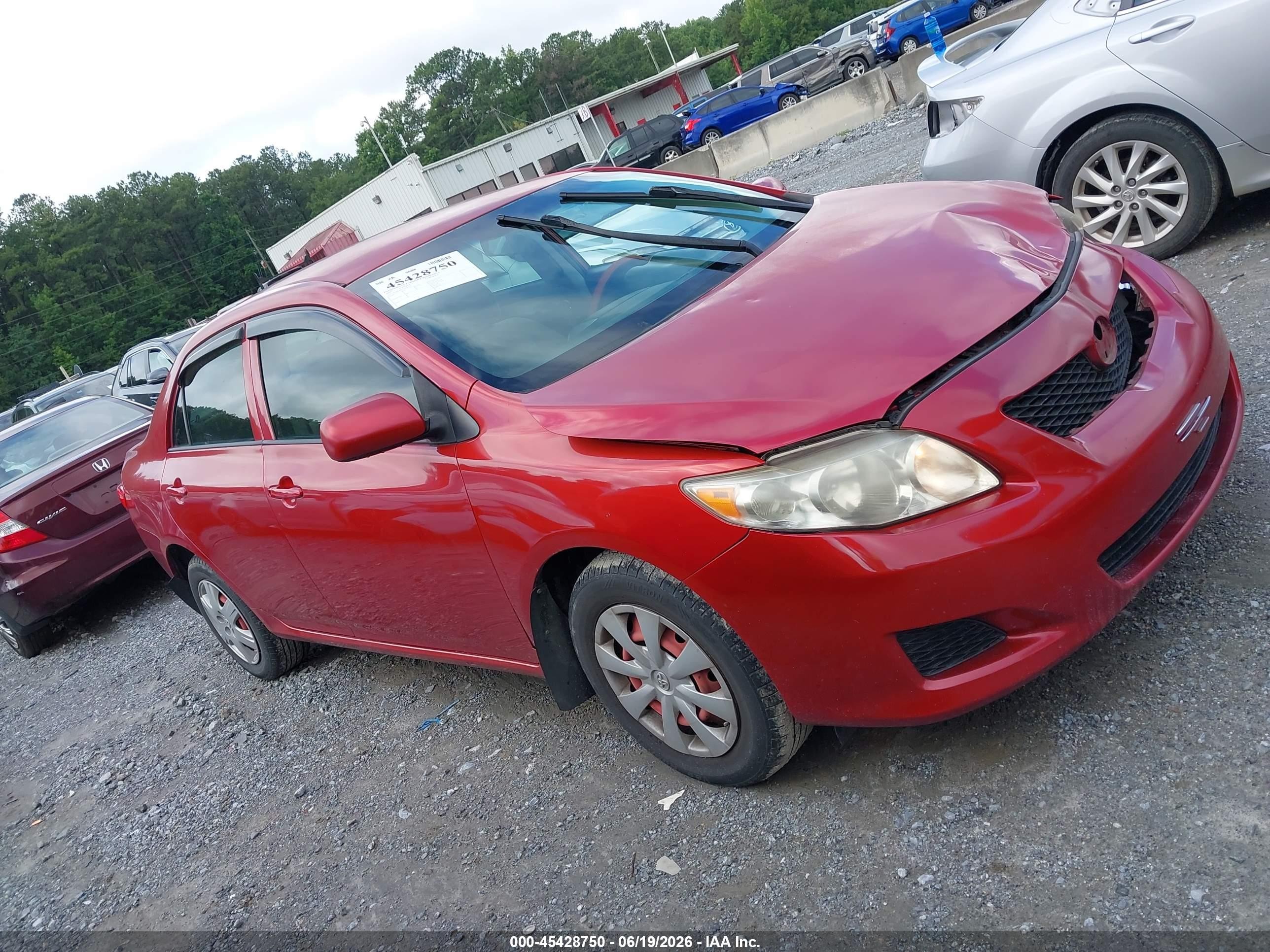 2009 Toyota Corolla Le Red vin: JTDBL40E299060132