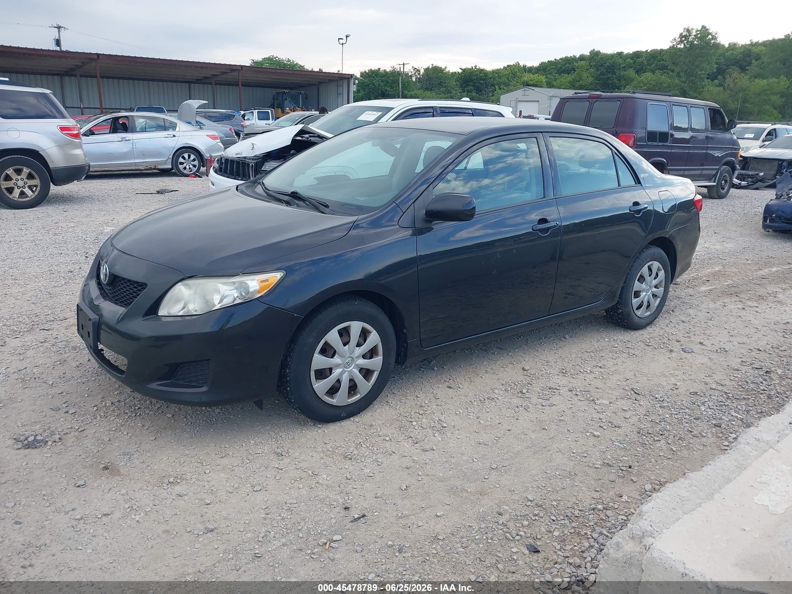 2009 Toyota Corolla Le Черный vin: JTDBL40E29J019367