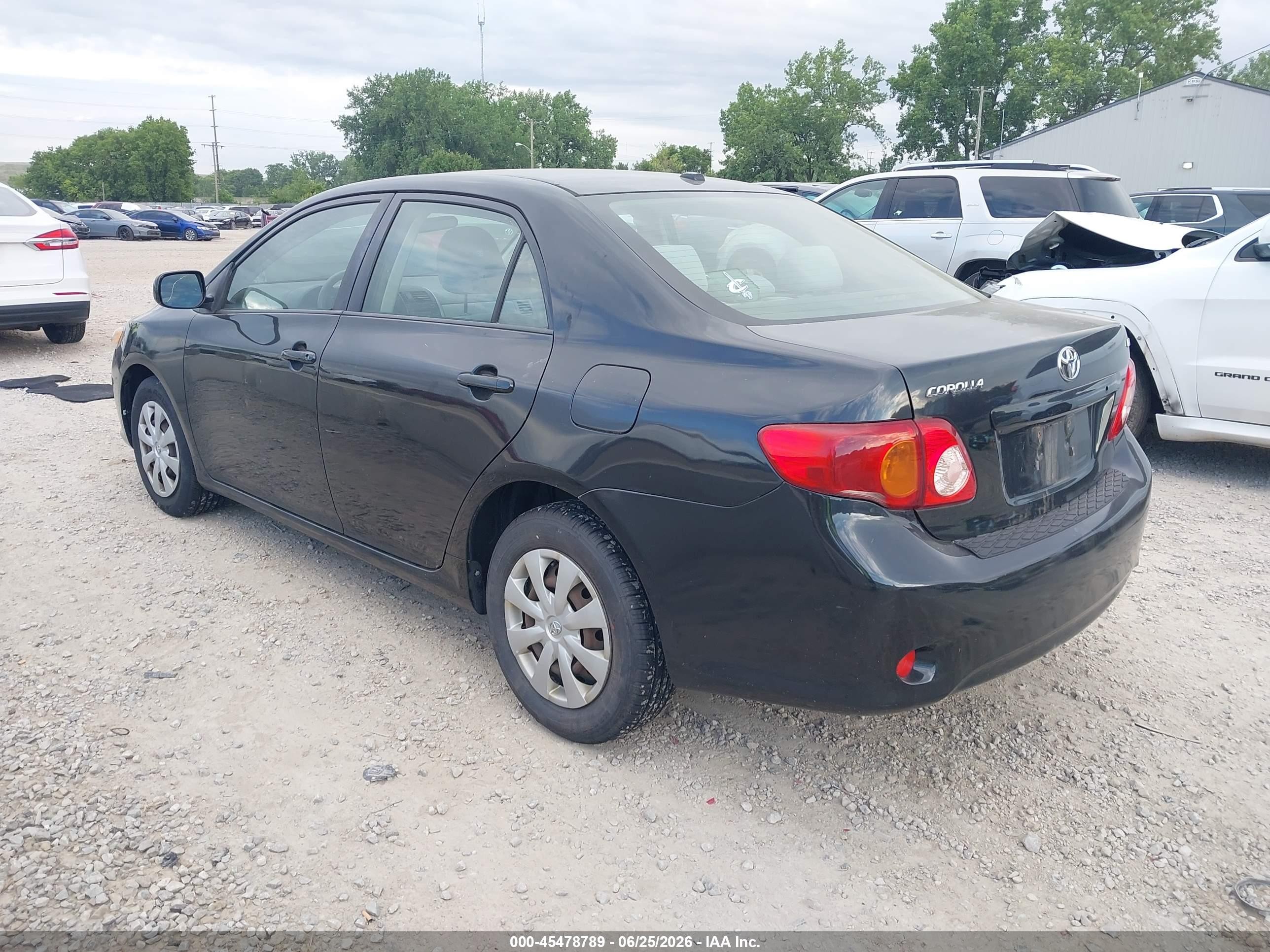 2009 Toyota Corolla Le Черный vin: JTDBL40E29J019367