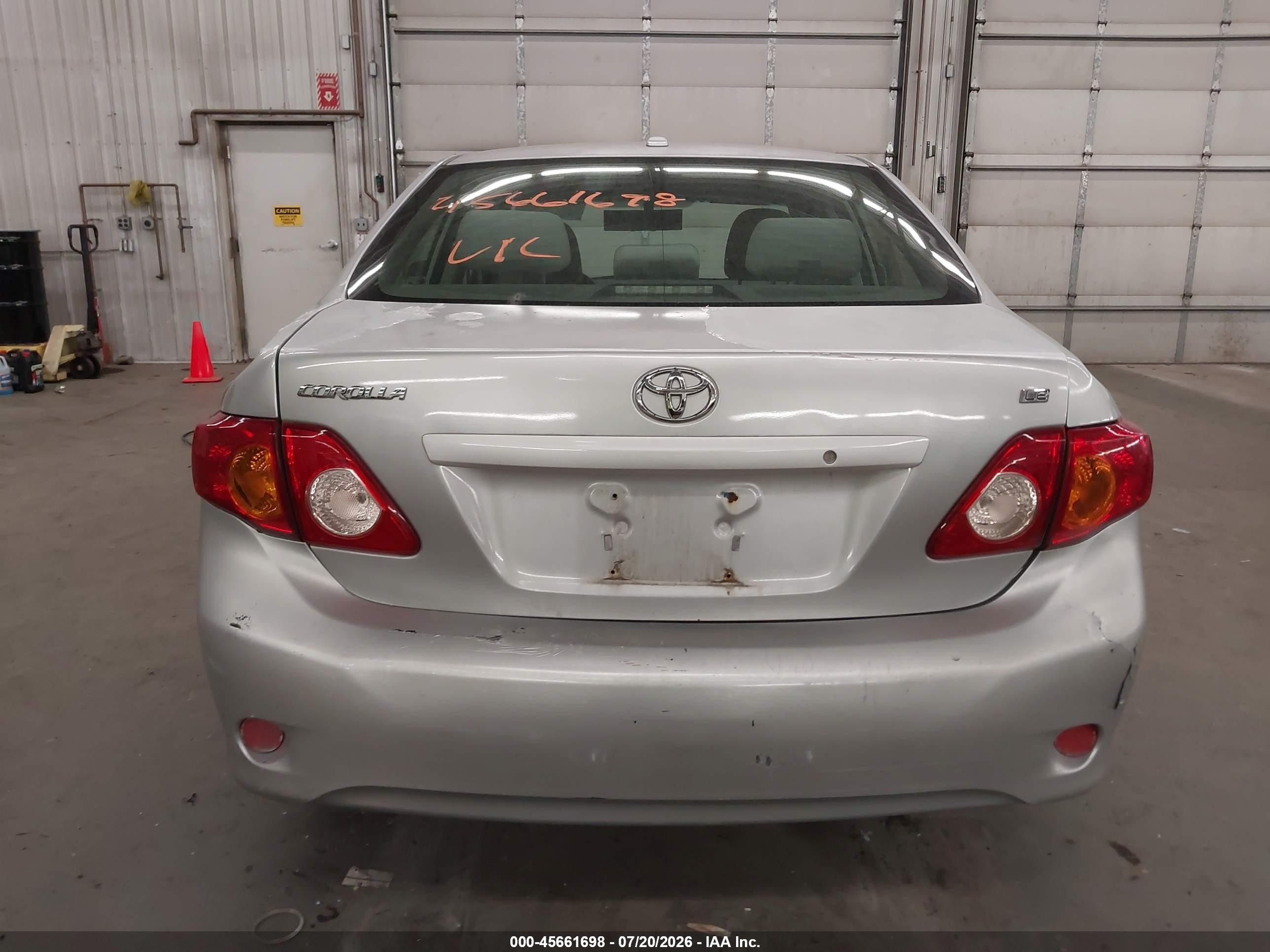 2009 Toyota Corolla Le Silver vin: JTDBL40E29J031602