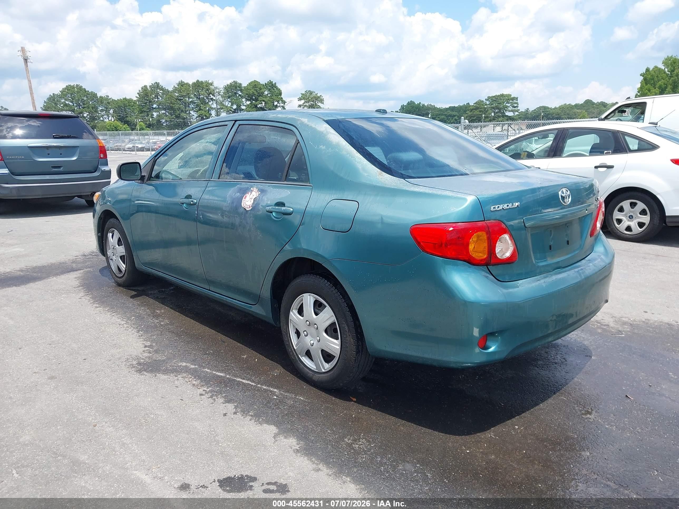 2009 Toyota Corolla Le Green vin: JTDBL40E29J047721