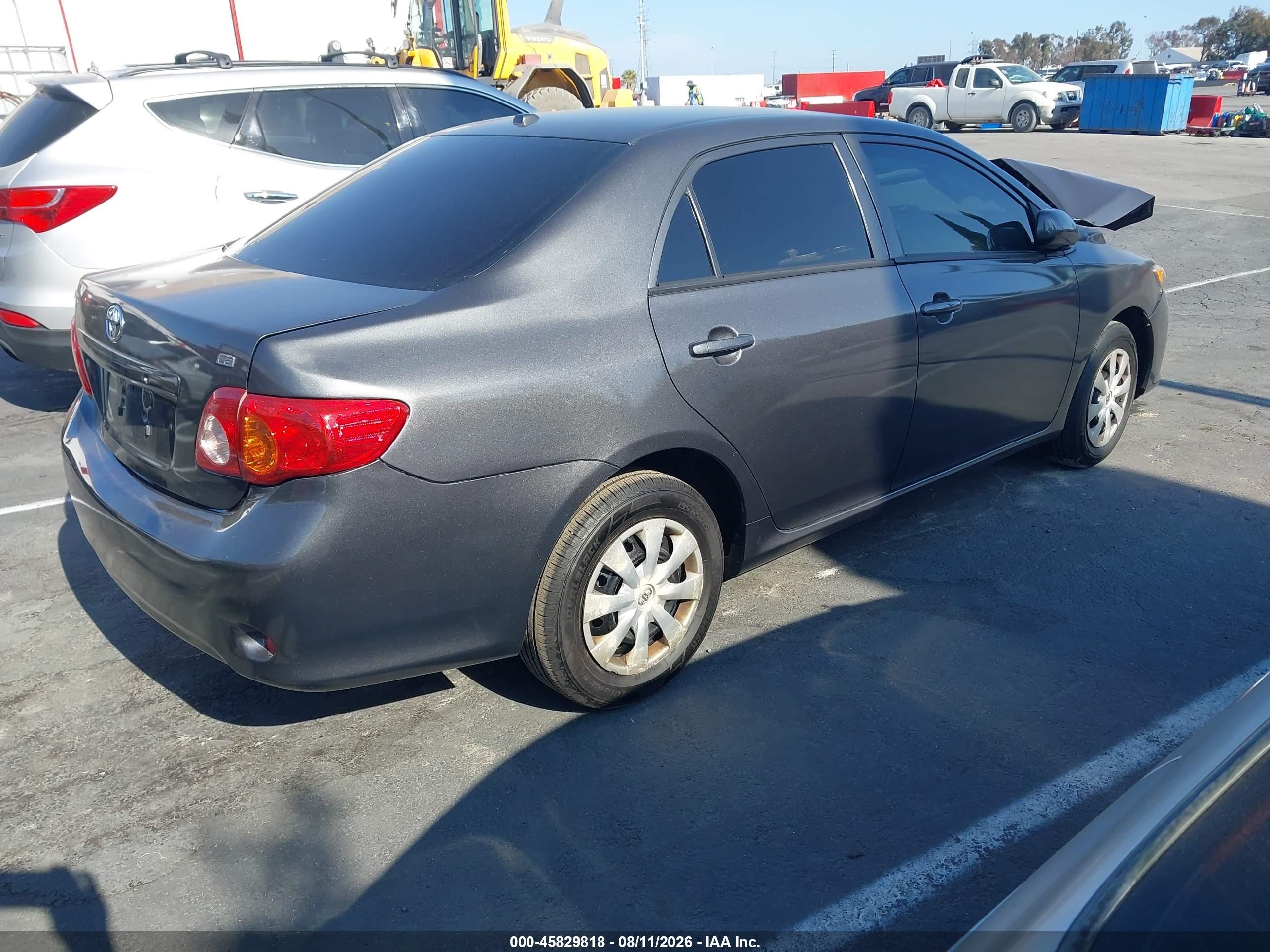 2009 Toyota Corolla Le Gray vin: JTDBL40E499079734