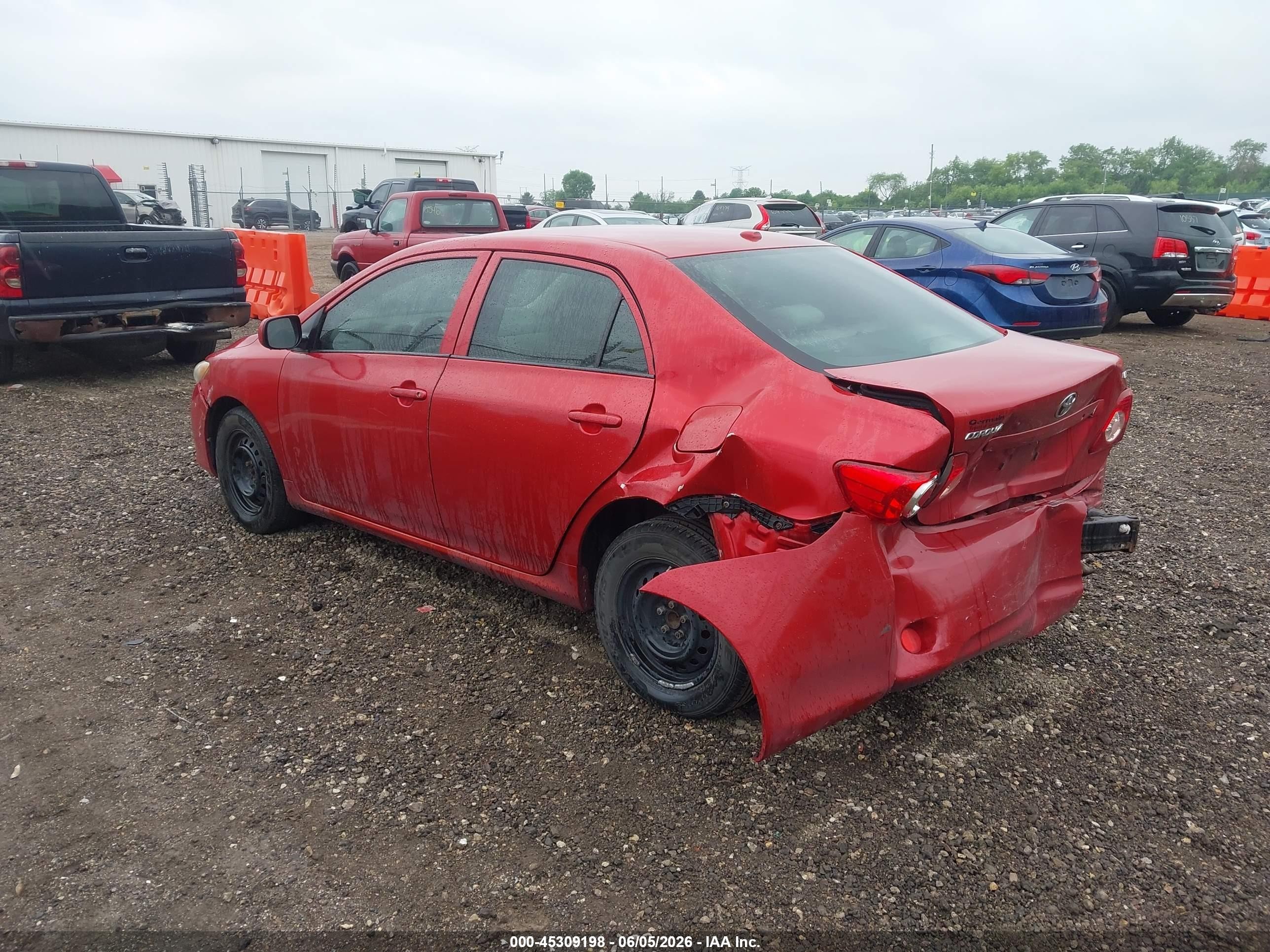 2009 Toyota Corolla Le Red vin: JTDBL40E49J034131