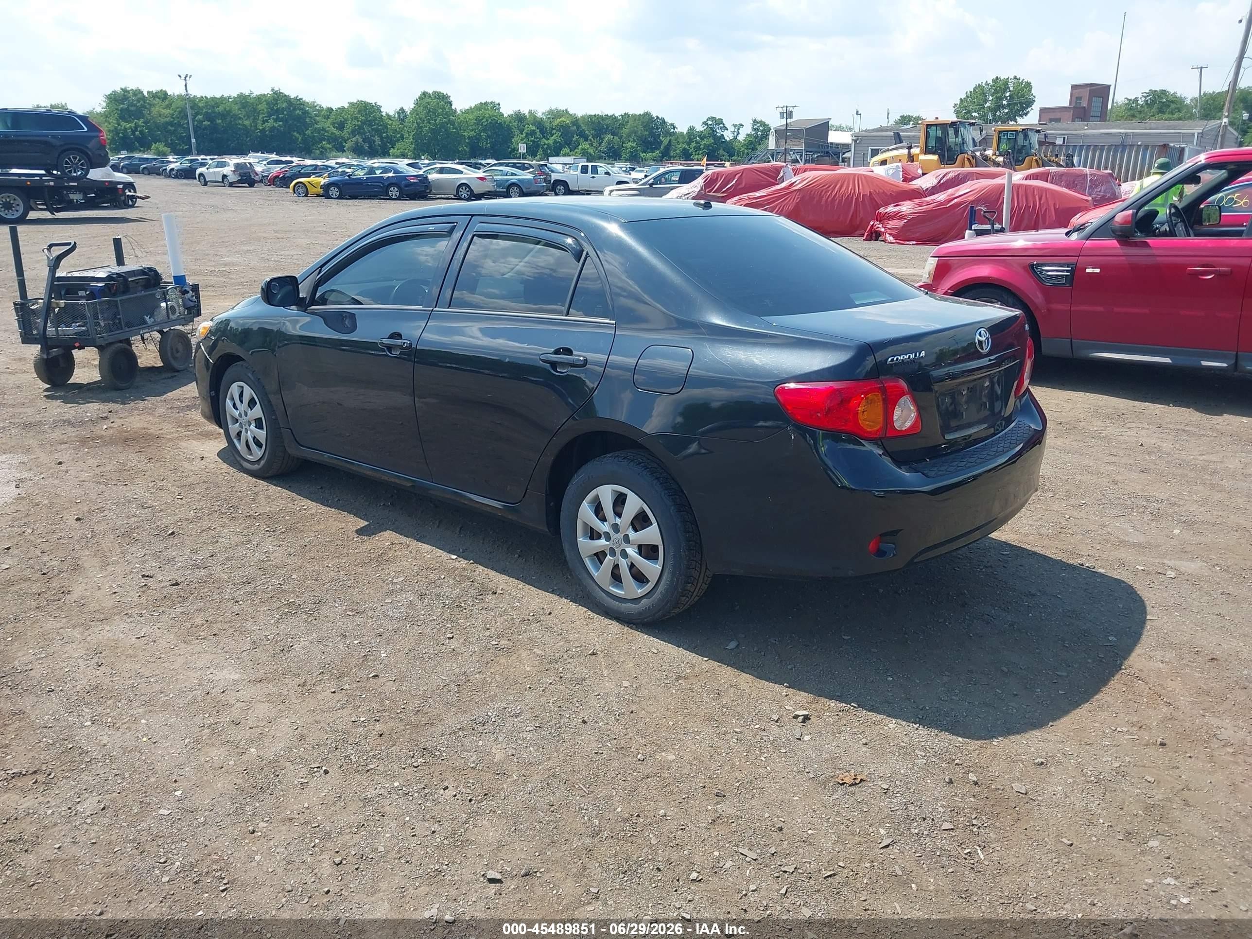 2009 Toyota Corolla Le Black vin: JTDBL40E49J048482