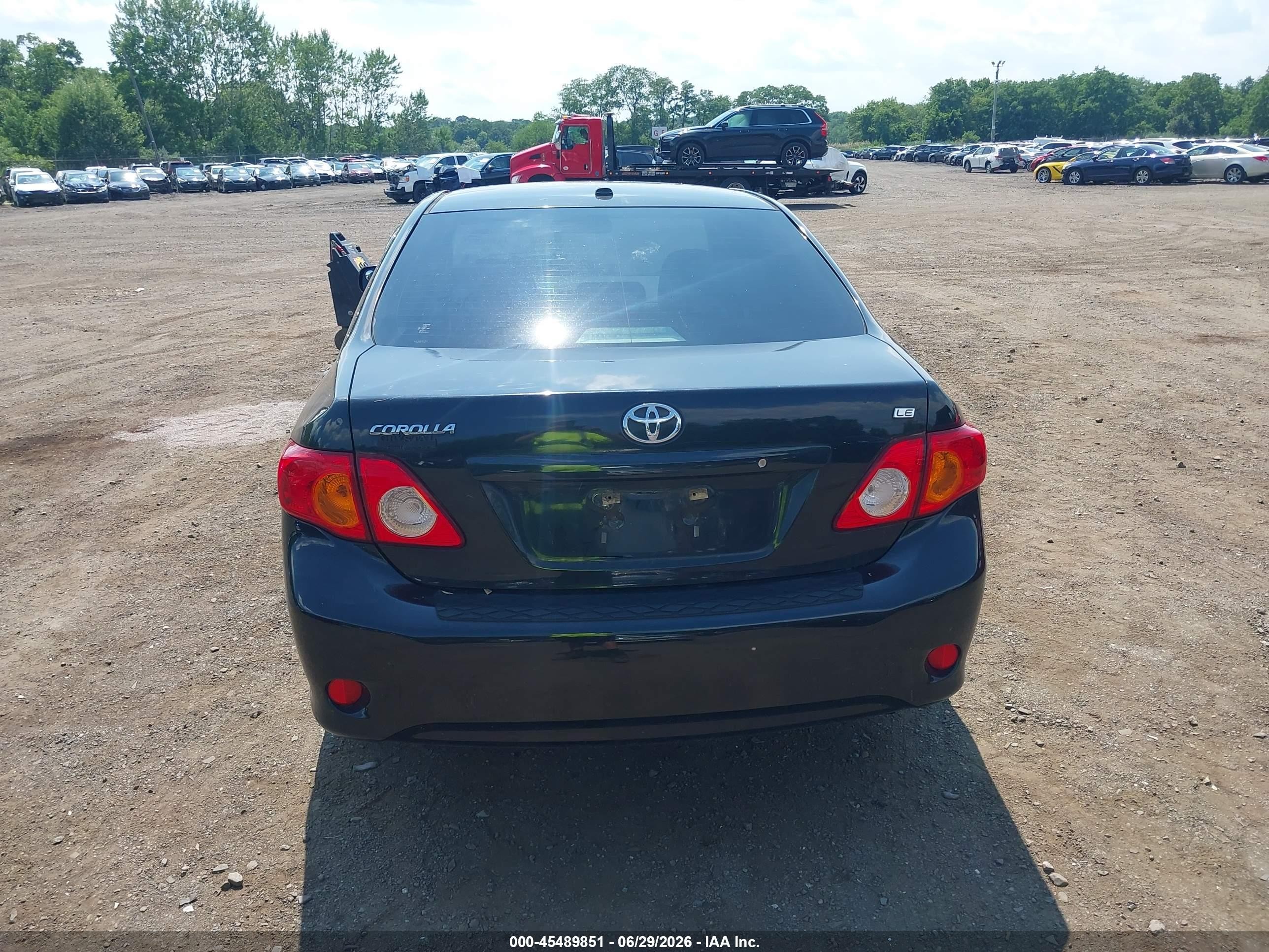 2009 Toyota Corolla Le Black vin: JTDBL40E49J048482