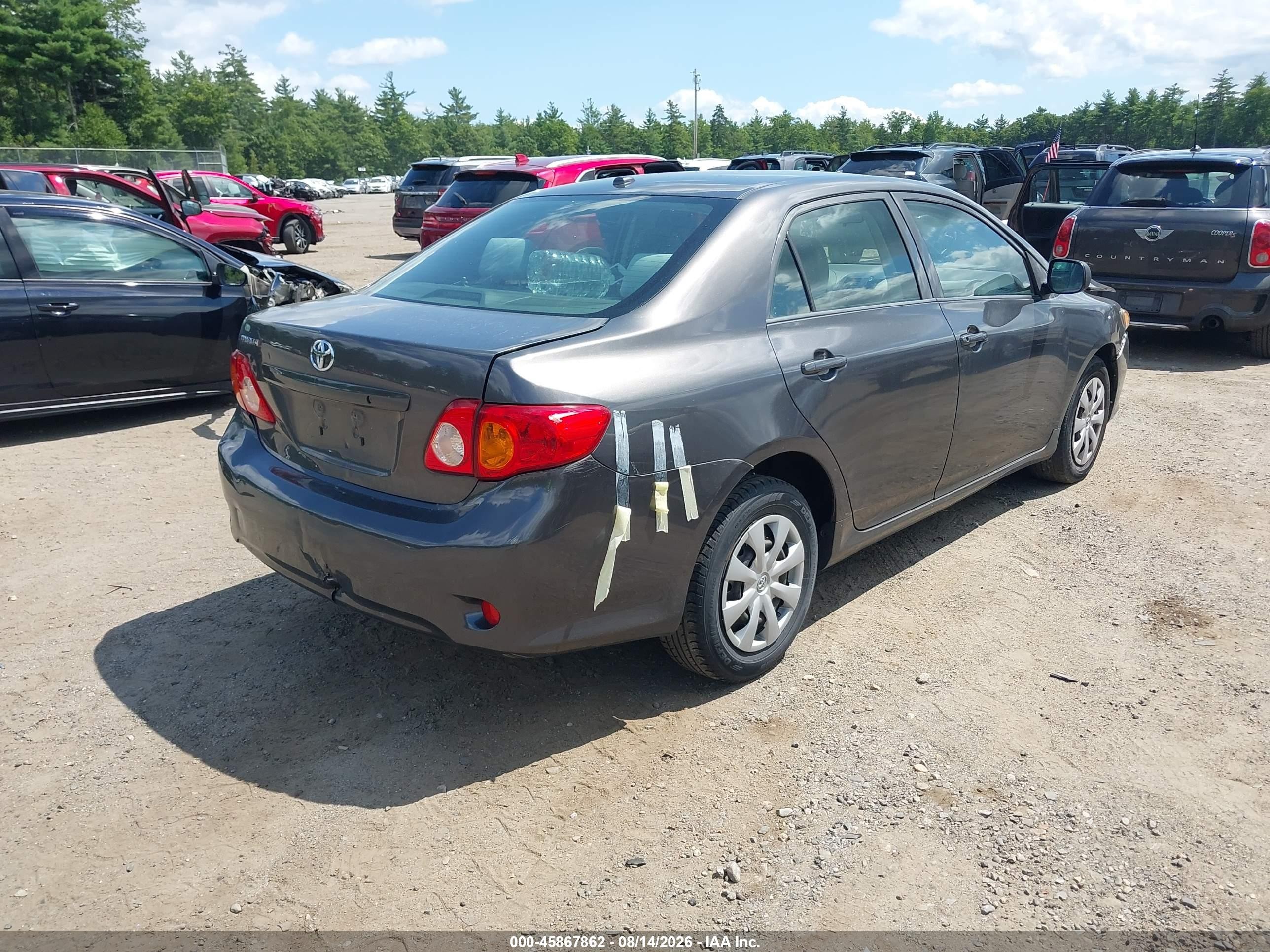 2009 Toyota Corolla   Серый vin: JTDBL40E49J051964