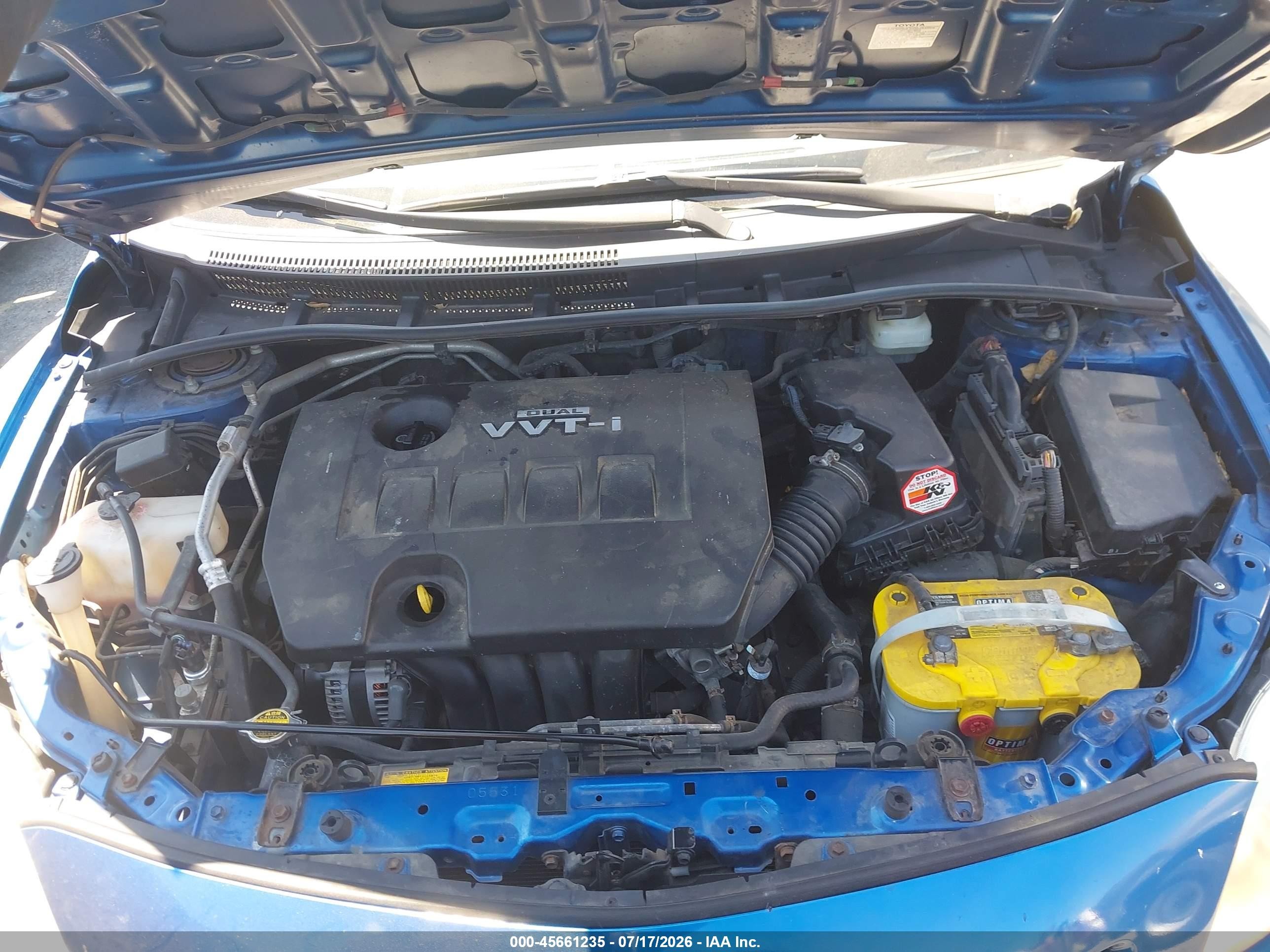 2009 Toyota Corolla Le Синий vin: JTDBL40E599019932