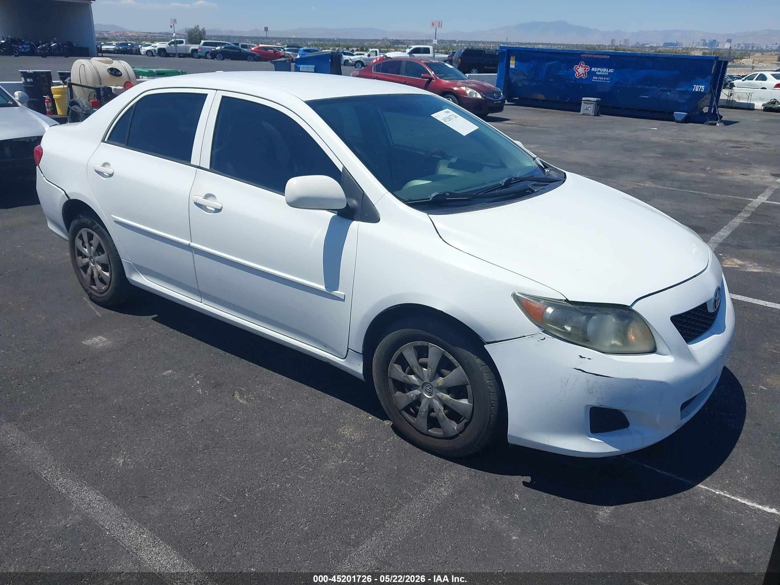 2009 Toyota Corolla Le Белый vin: JTDBL40E599026489